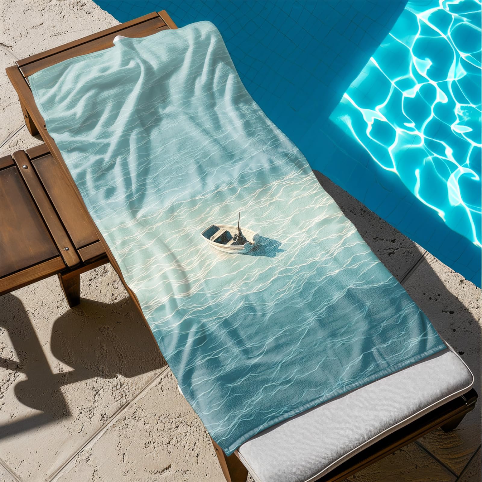 Générique Serviette Microfibre Plage Lac Bleu Clair