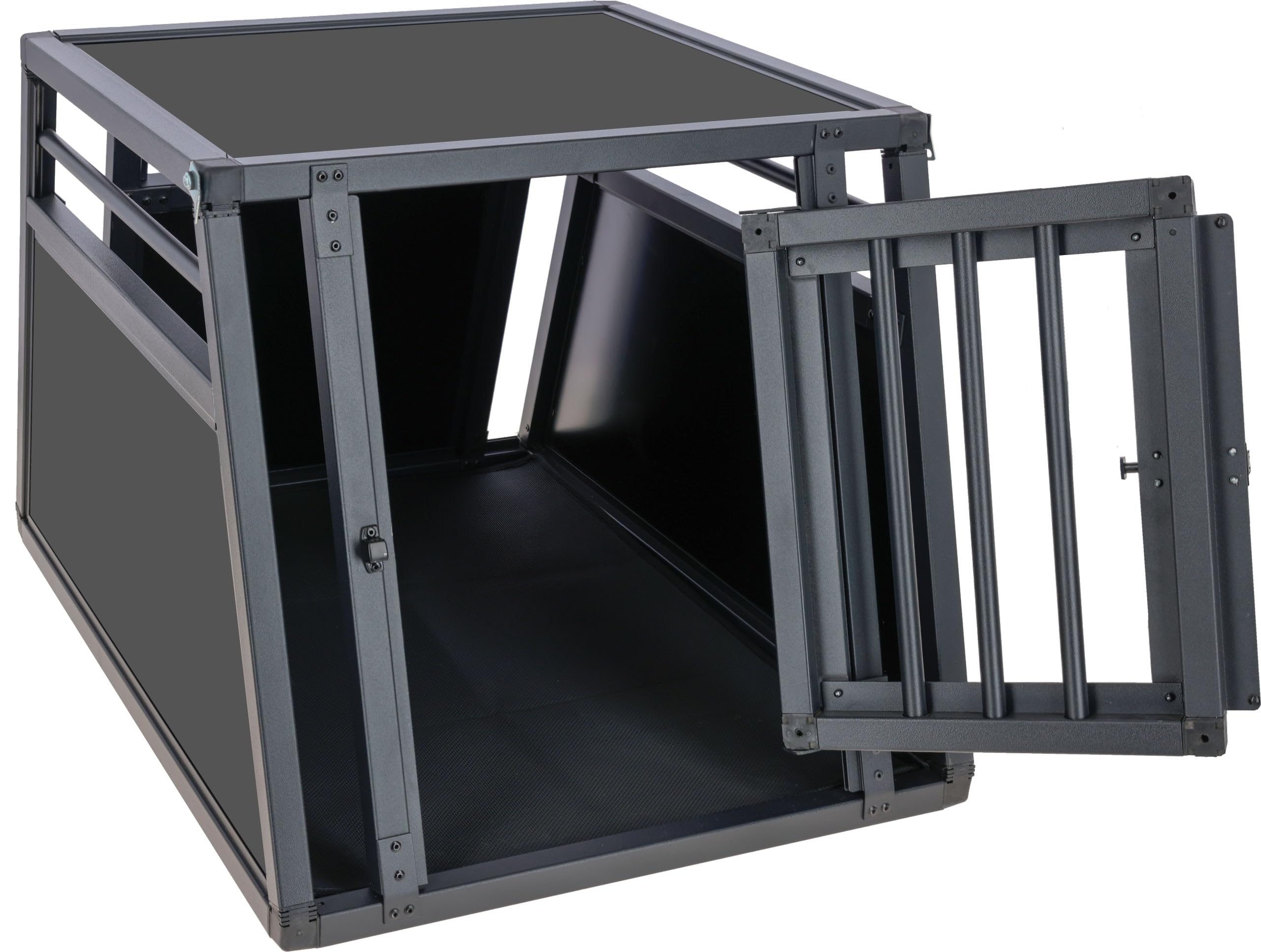 KERBL PET Box trasp. Vacation, alluminio 77x55x50 cm, grafite