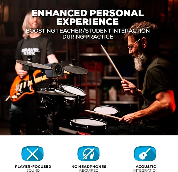 Alesis Nitro Max Kit and Amp - Electric Drum Set with 10 Dual Zone Snare, Bluetooth, USB MIDI, and 70W Rack-Mountable Drum Amplifier