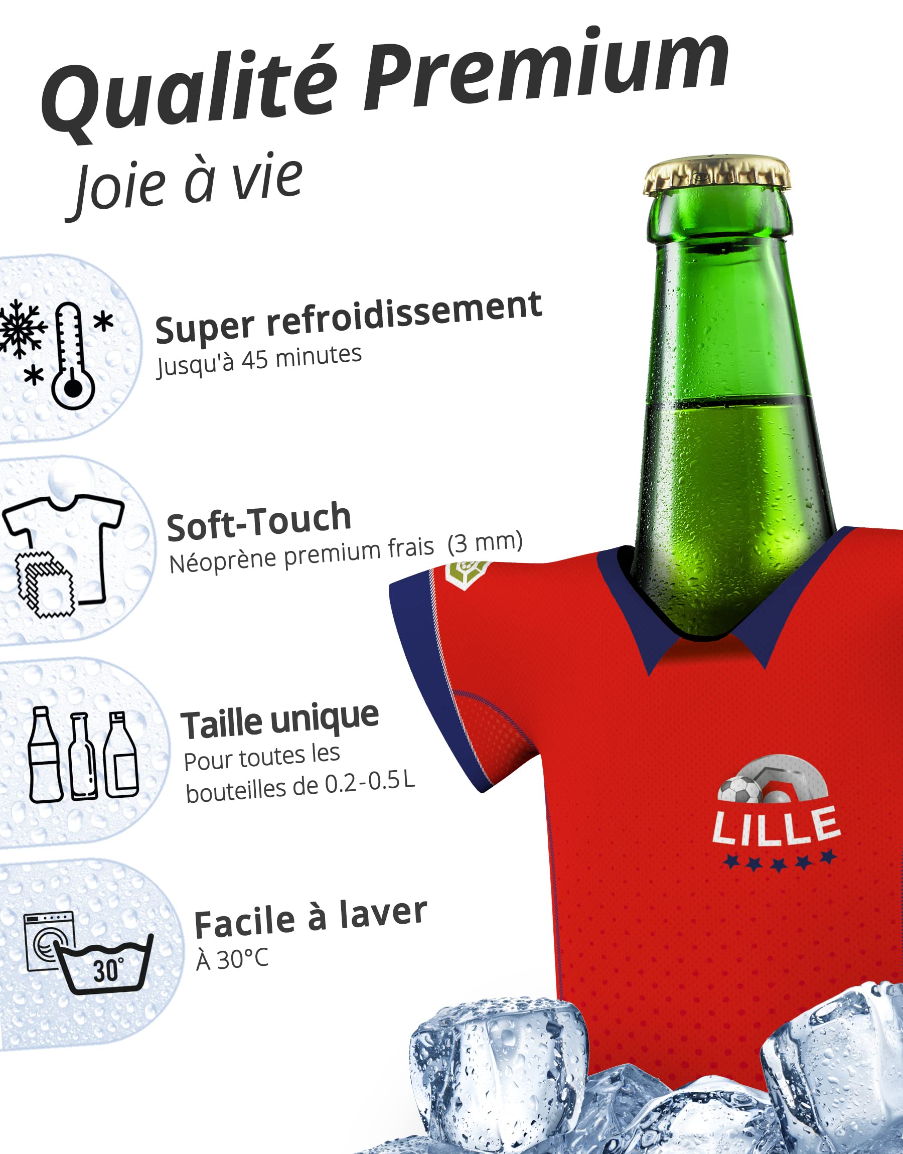 myfanshirt Lille Maillot/Housse Refroidisseur de bière en Jersey - Convient à Hommes by FRFRT