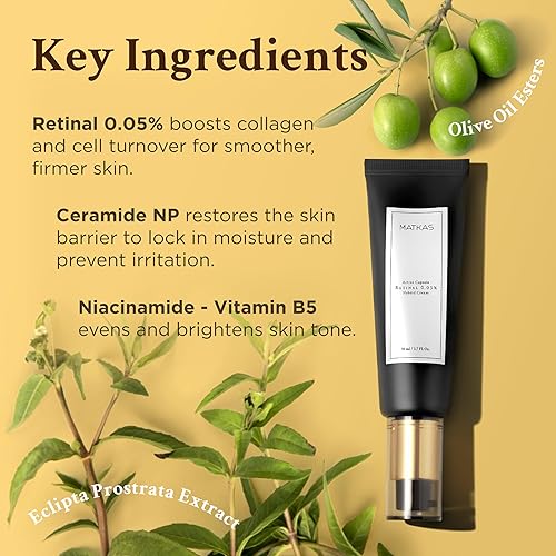 Miniatura 4 de MATKAS Crema de noche coreana con retina al 0.05% para cara, arrugas, estiramiento de la piel, antienvejecimiento, crema hidratante facial de