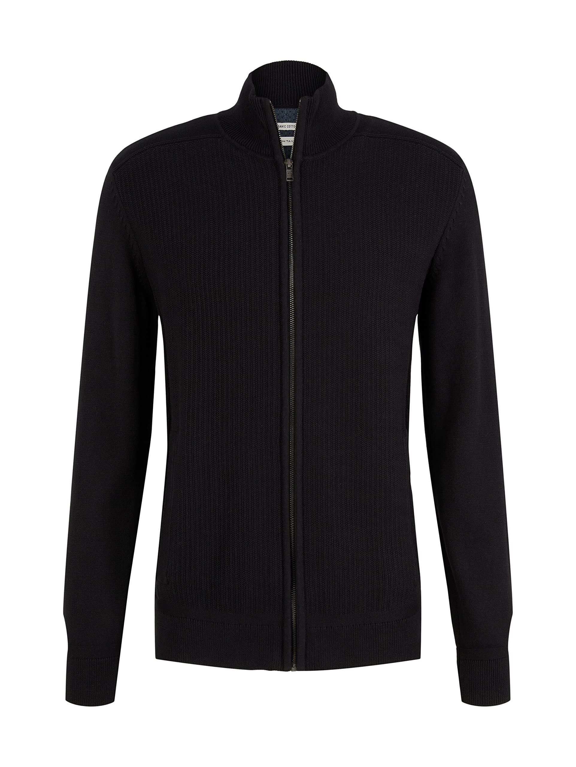 TOM TAILOR Uomini Cardigan con collo alto