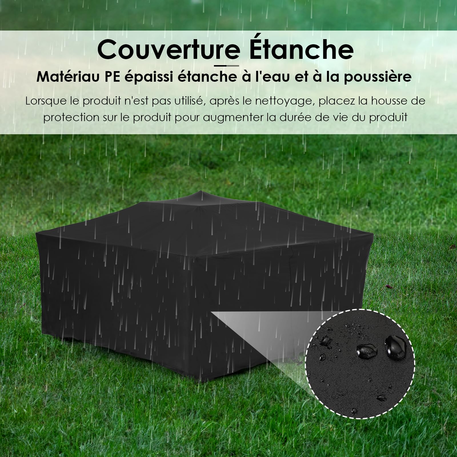 LIFERUN Brasero Exterieur Barbecue 81cm, Brasero de Jardin, Foyer Exterieur | 3 en 1 Chauffage de Terrasse avec Grille, Tisonnier, Pare-étincelles, Maille de Carbone, Pinces à Gril, Brosse, 4 pcs Pied