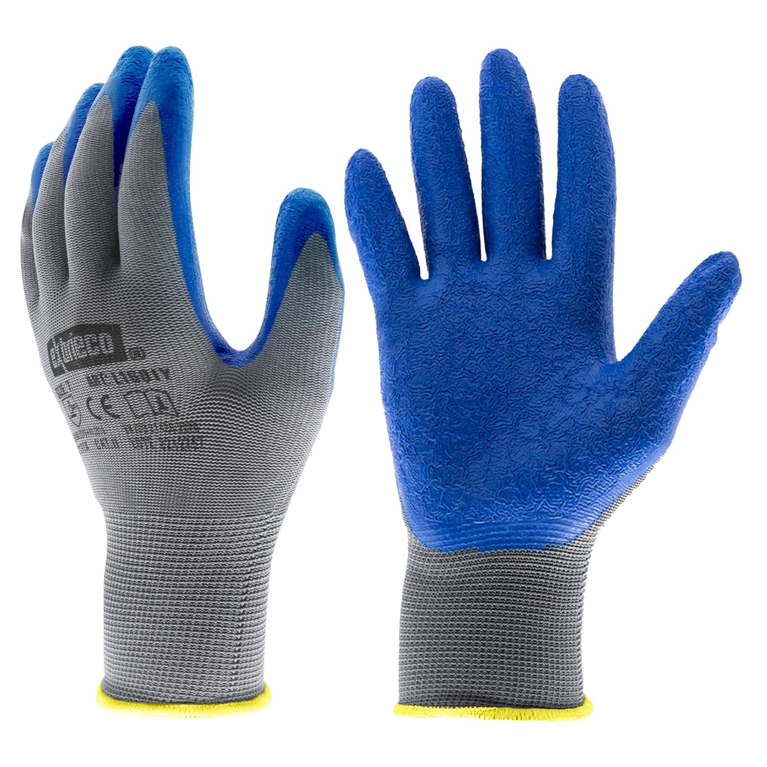 12 Paar Neon Arbeitshandschuhe - Reflektierend & Extrem Langlebig