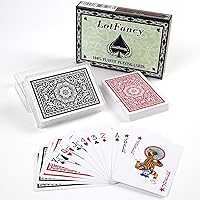 Vista 11 de LotFancy Tarjetas de juego de plástico, 2 barajas, tarjetas de póquer negras frescas con fundas de plástico, impermeables, índice estándar