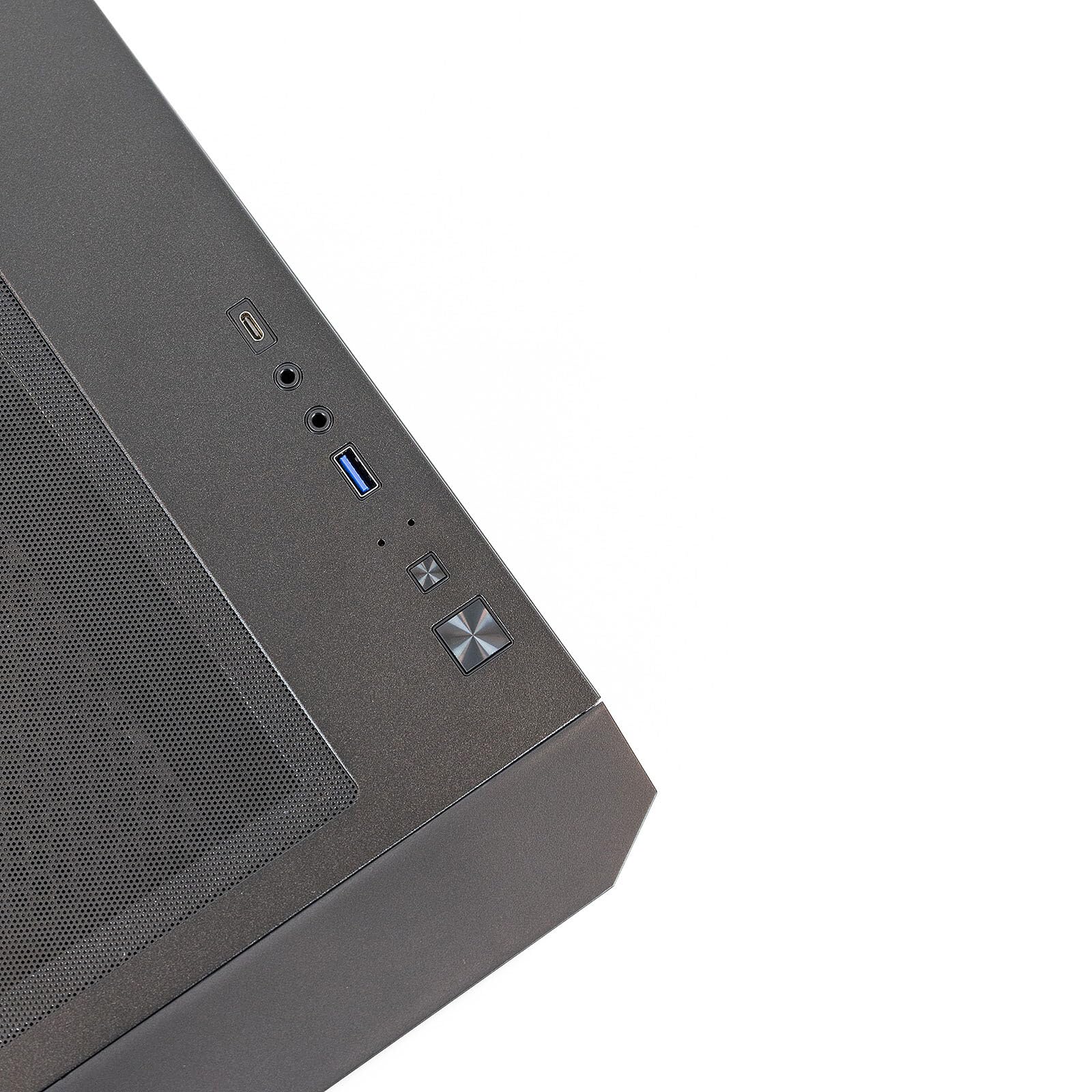 Fox Spirit MG1 (Noir) - Boîtier PC - Mini Tour - 3 Ventilateurs ARGB Inclus - Compatible avec Carte mère Micro ATX et Mini ITX - Panneau latéral en Verre trempé