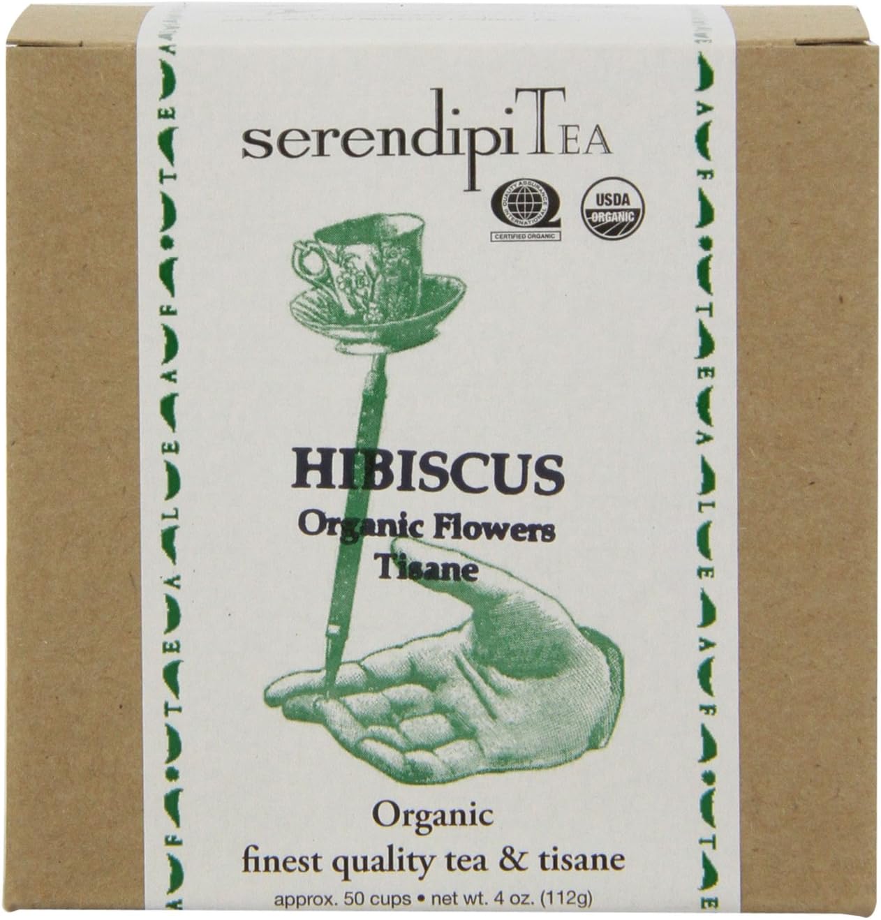 SerendipiTea Hibiscus Tisane, Organic, 4-Ounce Boxes (Pack of 2)