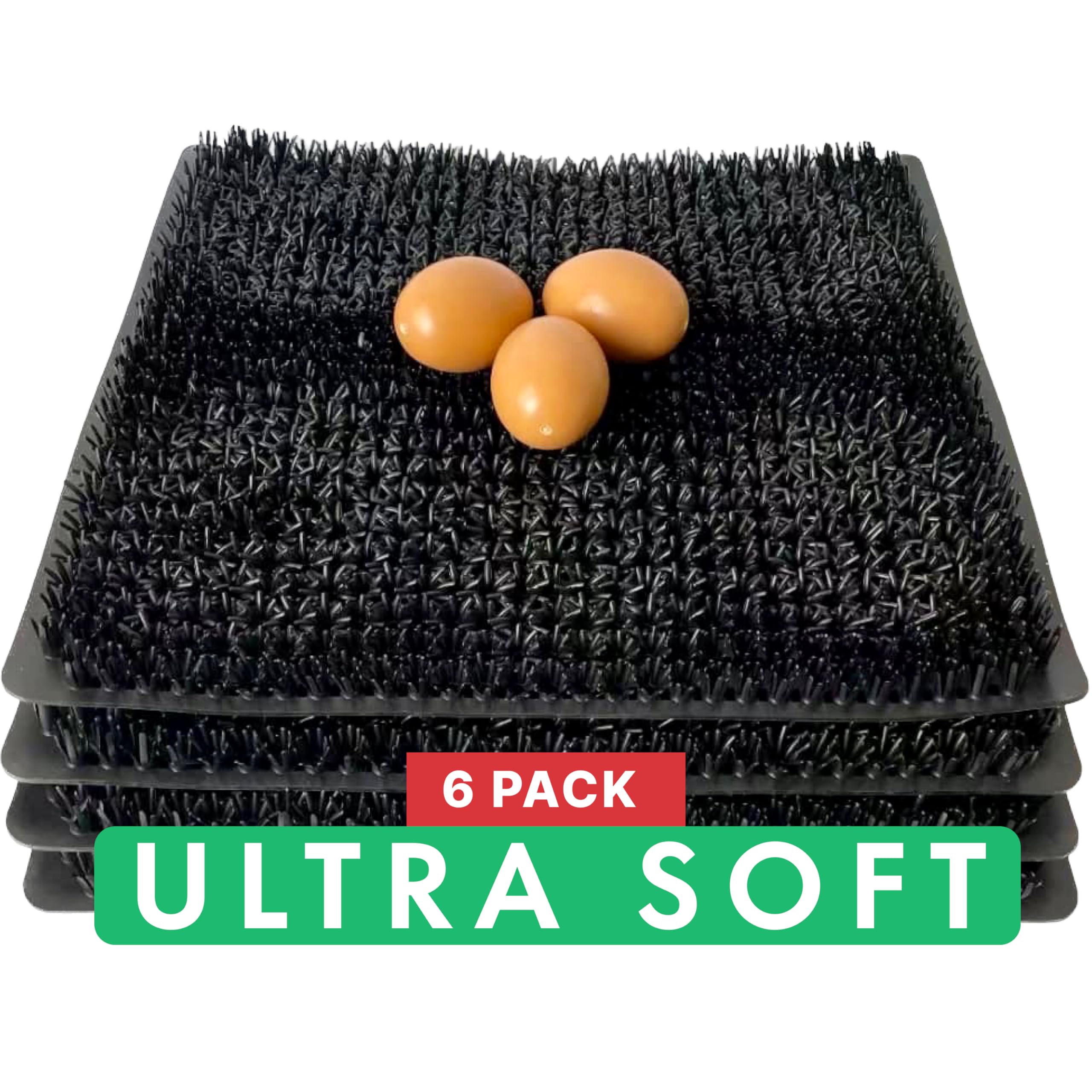 LUMERAM 6X Ultra Soft Washable Chicken Nesting Pads - Premium Food Grade Mats, 100% BPA Free, Durable & Easy to Clean