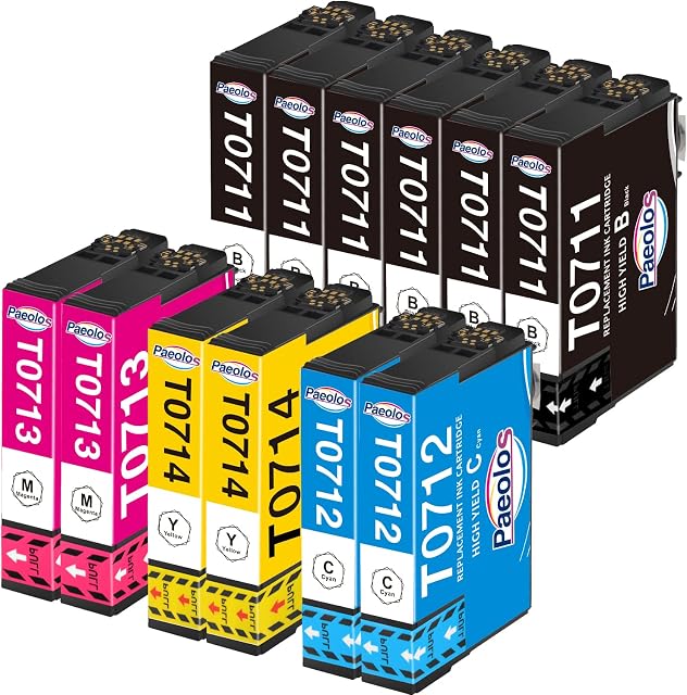 T0715 Multipack Ink Cartridge for Epson T0711 T0712 T0713 T0714 Ink for Epson Stylus SX218 SX215 SX200 SX415 SX400 SX510W SX515W SX110 SX210 SX410 SX405 DX4000 DX4400 DX7400 DX8400