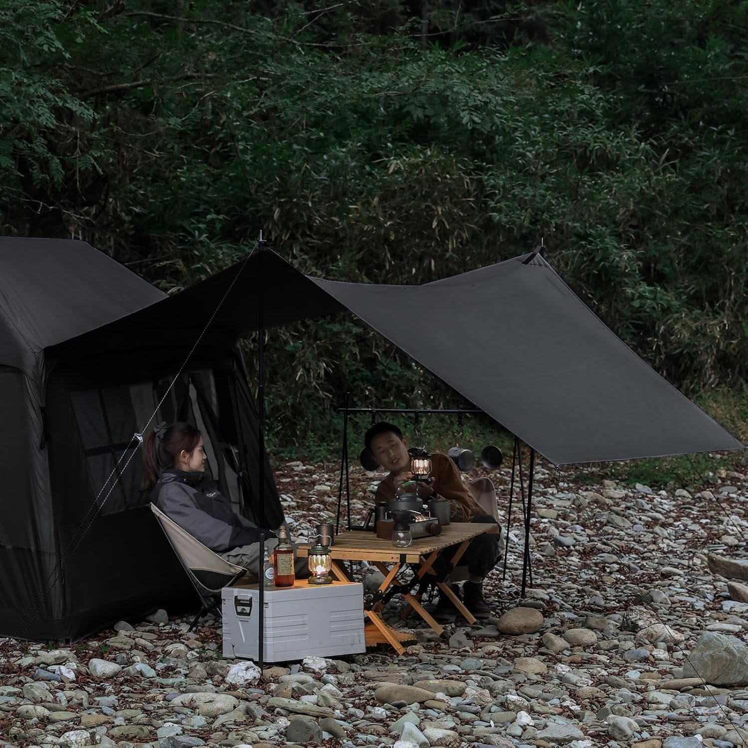 Black Tarp for Inflatable Tents: Durable & Weatherproof Protection