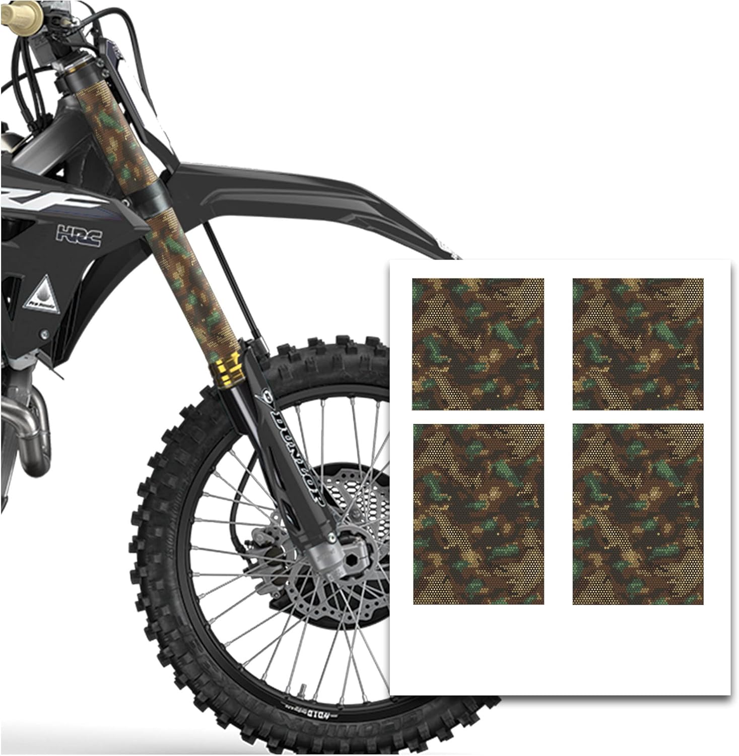 MC MOTOPARTS Front Fork Tube Wrap Vinyl Graphics Decal TT12 Compatible with MX Dirt Bike KX450 KLX250 KX450F CRF450RX