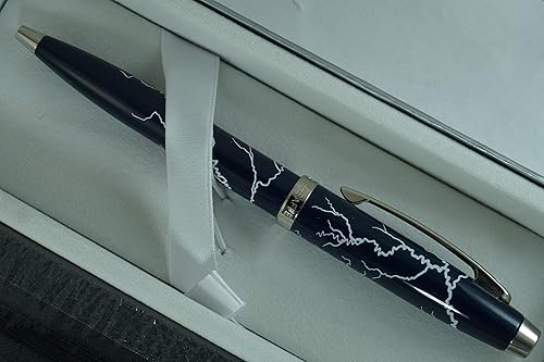 Miniatura 3 de Sheaffer Bolígrafo Thunder Lightning de edición especial 100 con ribete de níquel y diario Crispy Sheaffer a juego