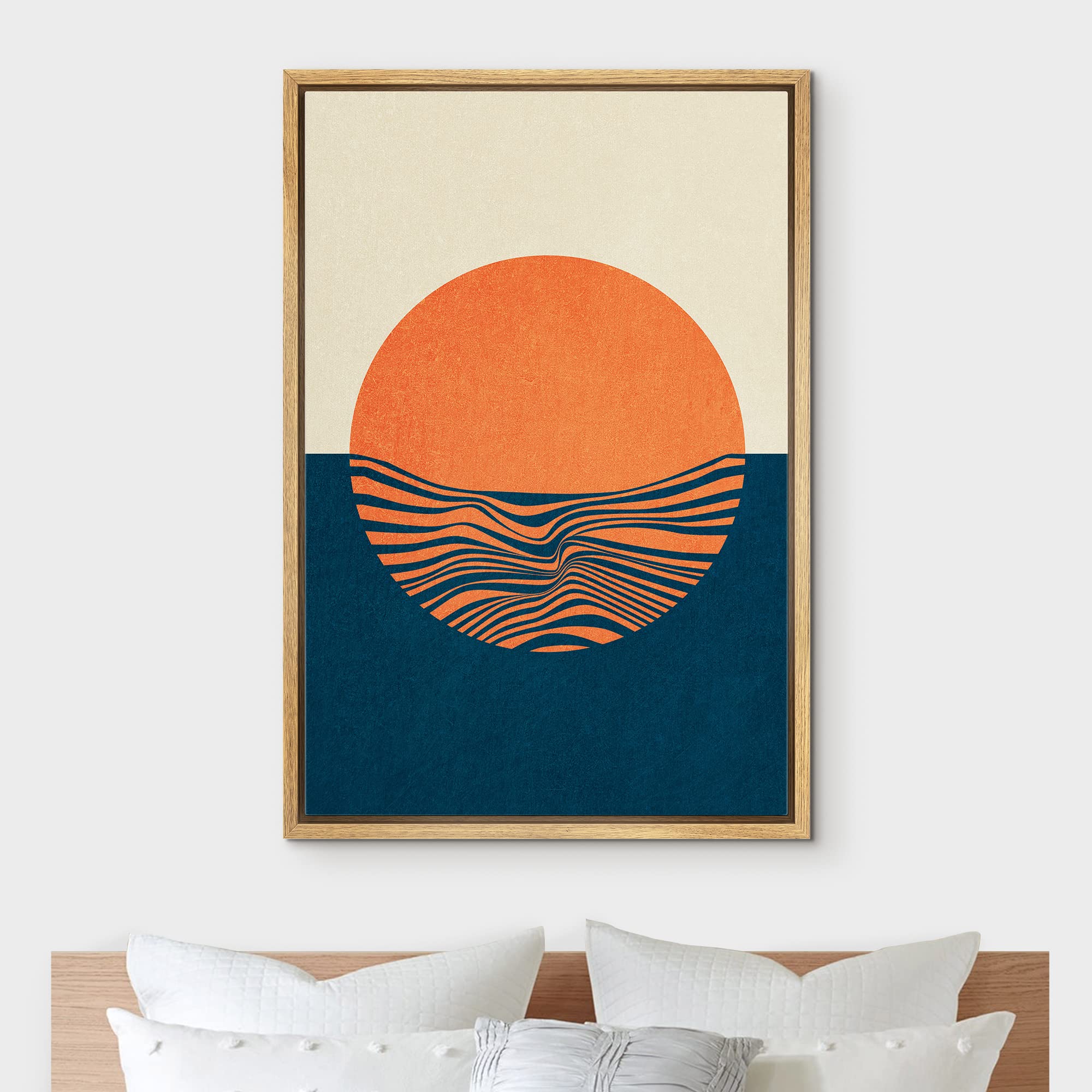 Amazon.com: IDEA4WALL Framed Canvas Print Wall Art Geometric Neon