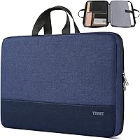Vista 13 de Ytonet Funda protectora para transportar laptop de 15.6 pulgadas, delgada, con asas, compatible con la TSA, resistente al agua, compatible con Azul