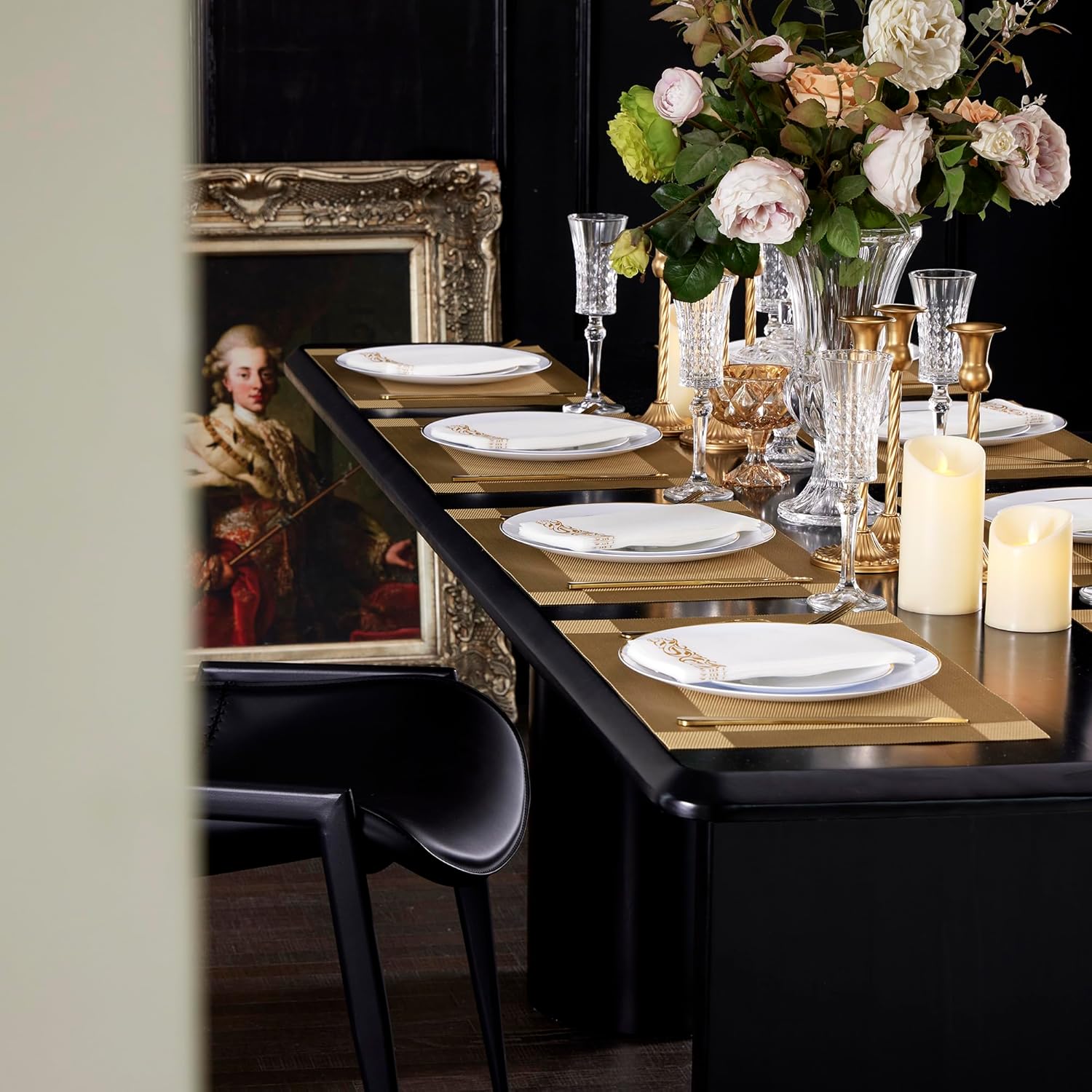 200 Pack Disposable Paper Napkins, Linen-Feel Paper Hand Towels, Elegant White Napkins with Gold Design for Kitchen, Wedding, Parties, Dinners or Events (12" x 17") - Image 6