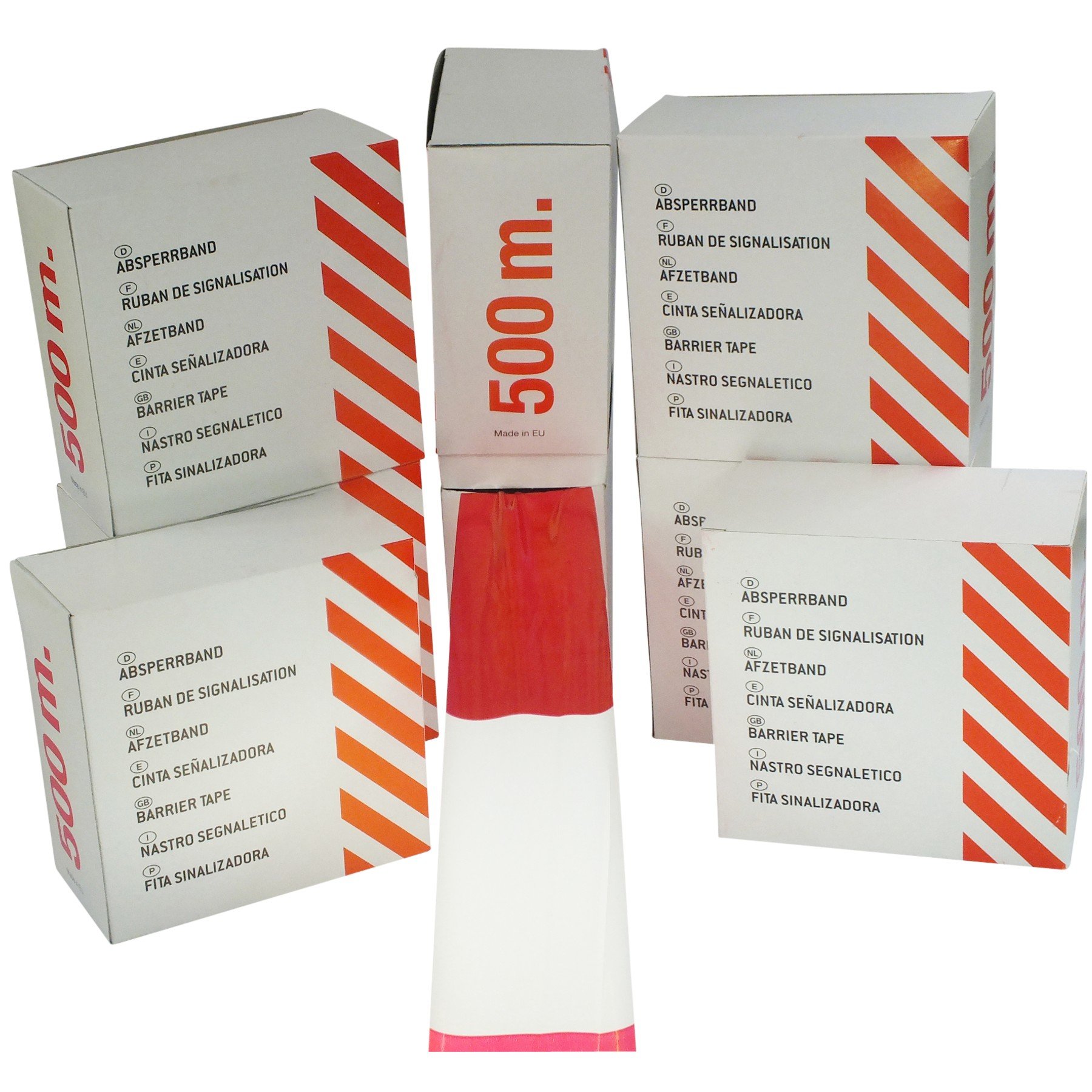 Stairville Barrier Tape 500m Wh/Rd Red