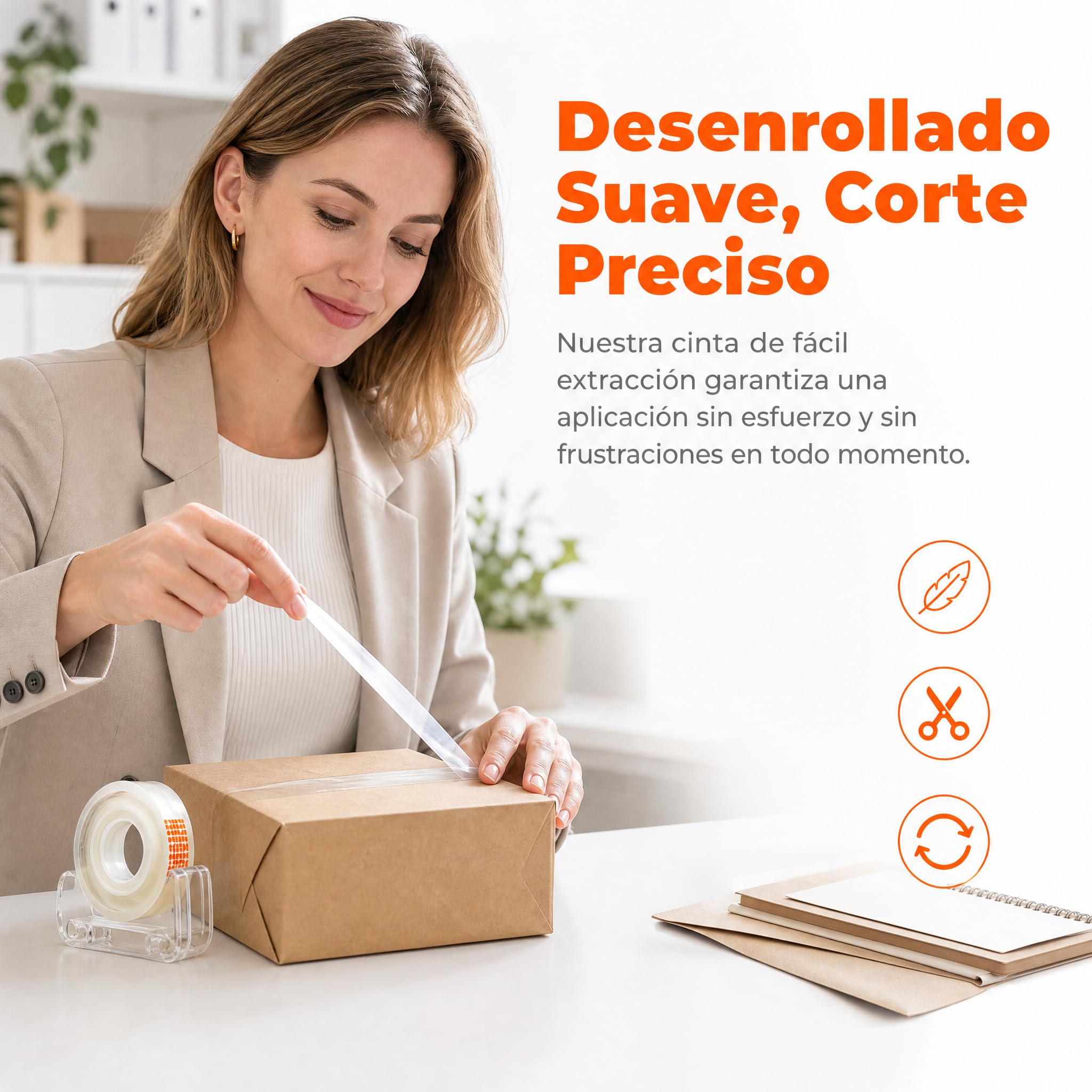 various-Cinta Adhesiva Transparente 18mm x 35m, Pack de 24 Rollos, Alta Adhesión y Durabilidad, Fácil de Cortar y Desenrollar, Ideal para Oficina, Embalaje y Uso Diario
