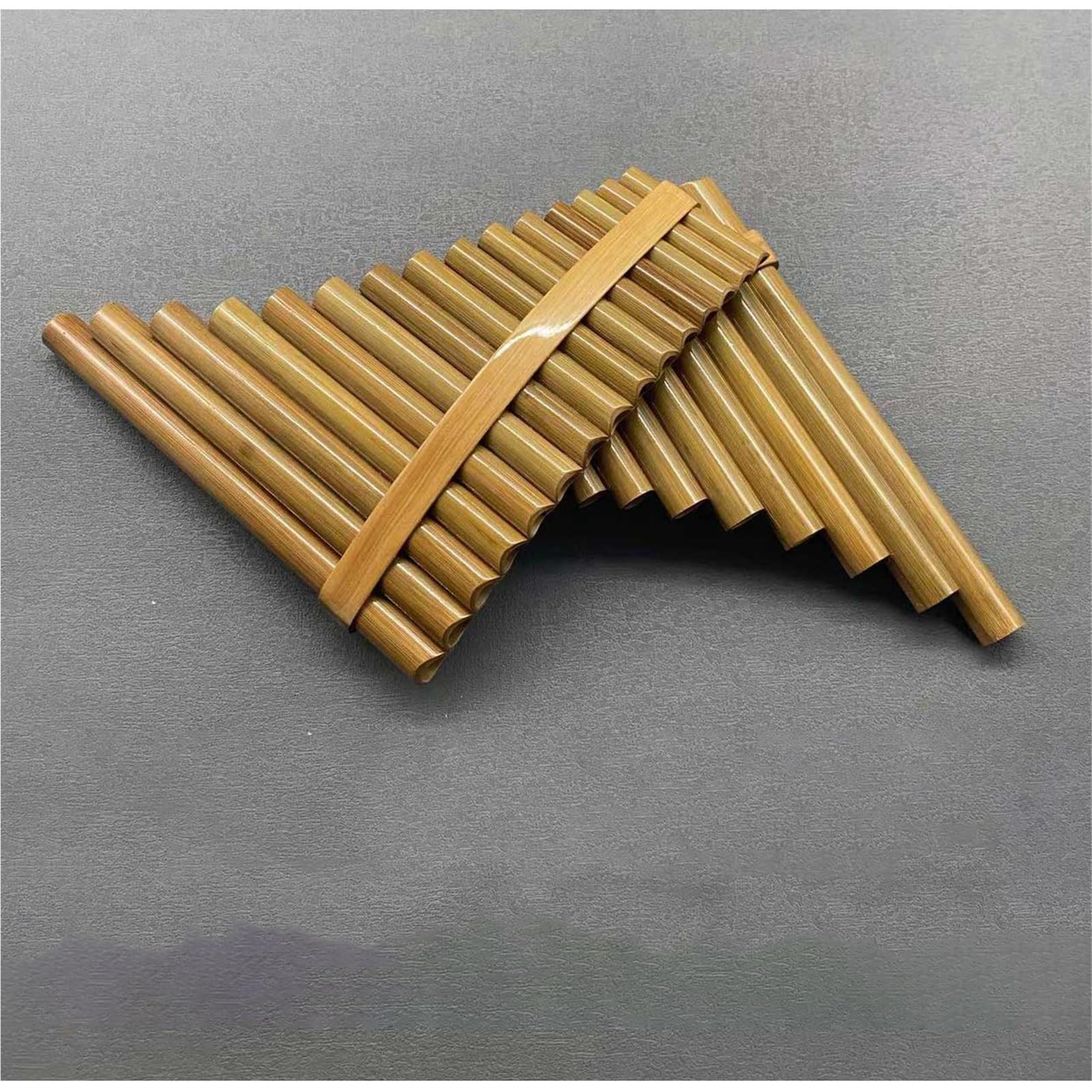 Pan Flute Instrument Professional Hooped Panpipe 15 Pipes G-key C-key Beginner Instrument(A)