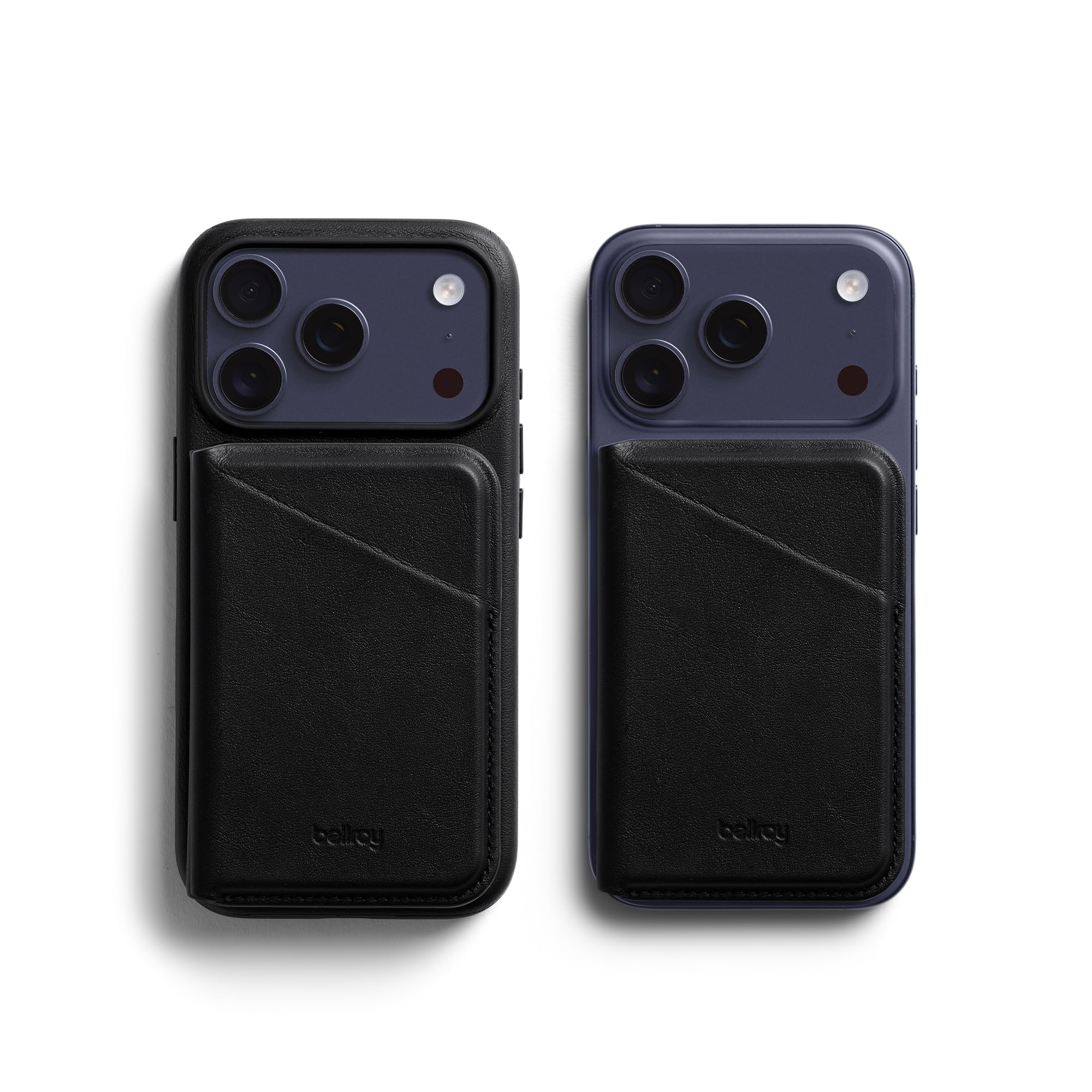 Bellroy Mag Wallet, Magnetischer Kartenhalter aus Leder - Black | Magnetischer Leder-Kartenhalter für 3 Karten, haftet an MagSafe