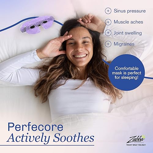 Miniatura 2 de PerfeCore Máscara para los ojos deshazte de los ojos hinchados, alivio de la migraña, dormir, viajes, paquete terapéutico de compresión fría y