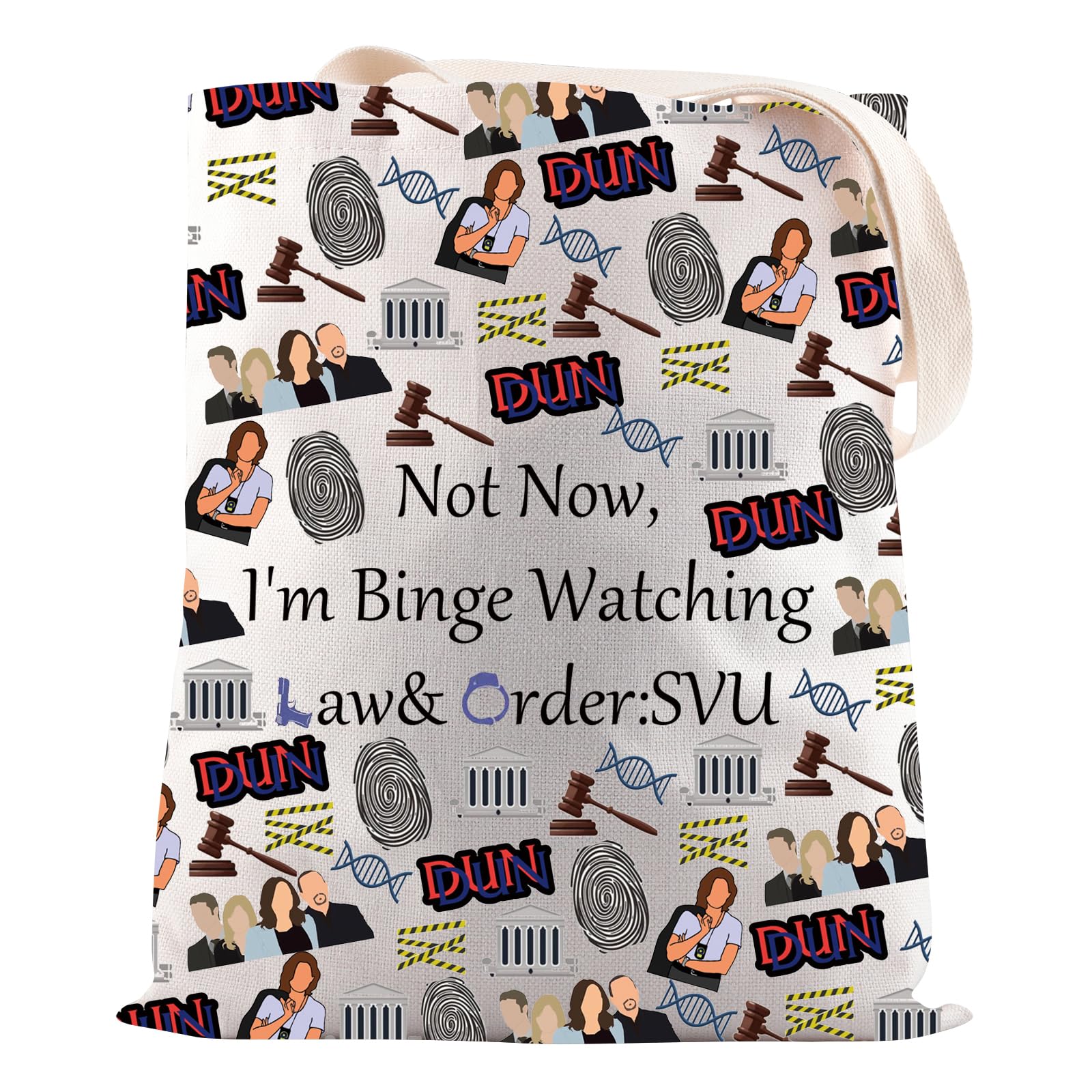 JNIAP Detective Tv Series Inspired Gift Not Now I'm Binge Watching Tote Bag Law Detective Team Gift