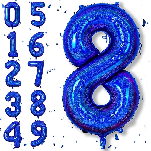 Miniatura 9 de Globo azul oscuro número 8 de 40 pulgadas