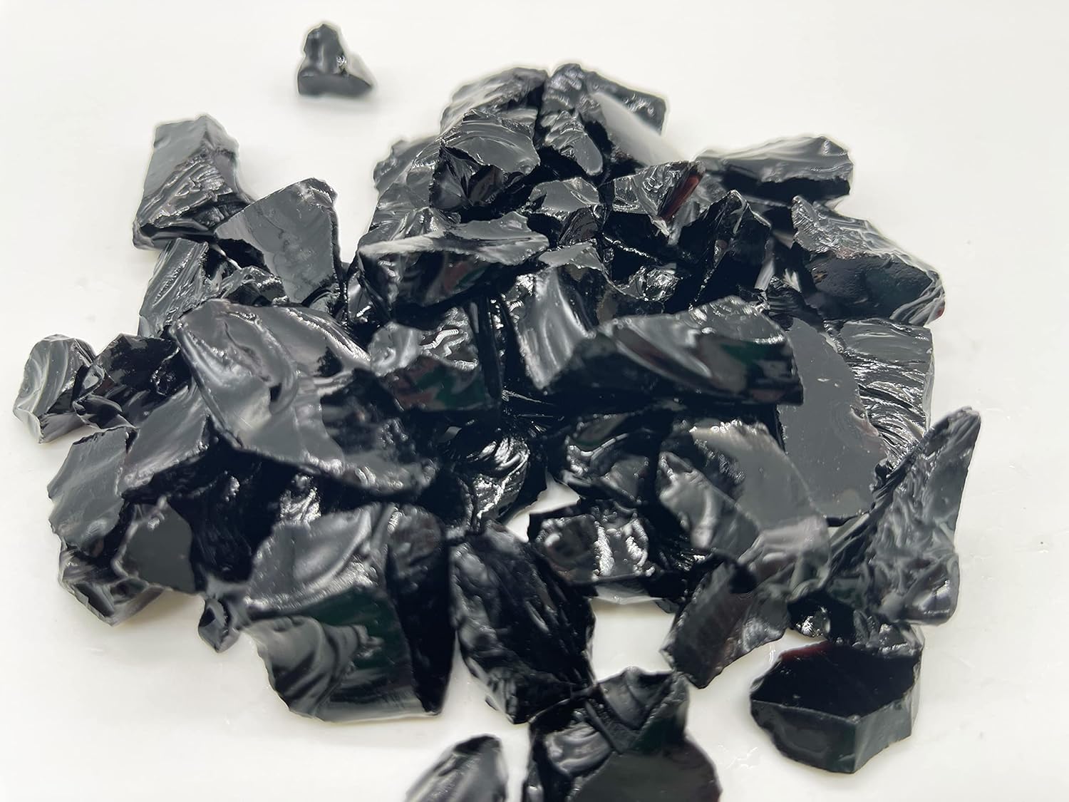 ELEMENT Black Large 1/2"-1" Fire Pit Fire Glass Rocks 10lbs