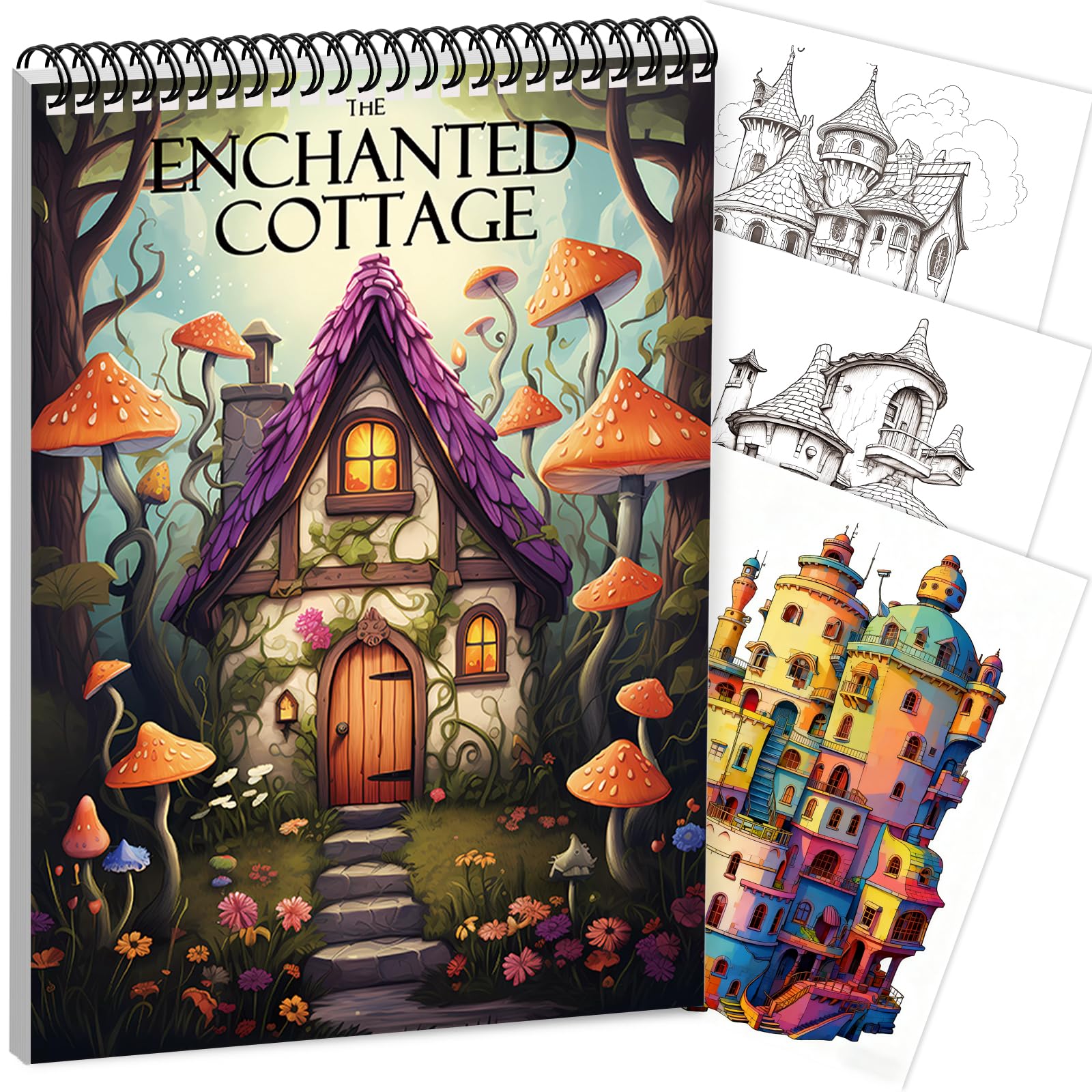 Coloring Book for Women Spiral Bound, Lay Flat While Coloring Adult Coloring Book One Sided Design Gift for Adult to Relax and Relieve Anxiety THE