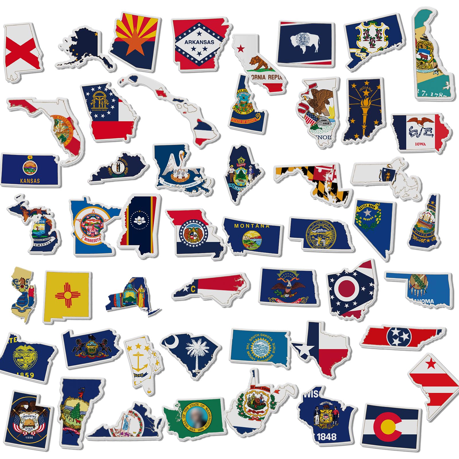 Amazon.com: Konohan 51 Pcs United States Magnets for Refrigerator USA ...