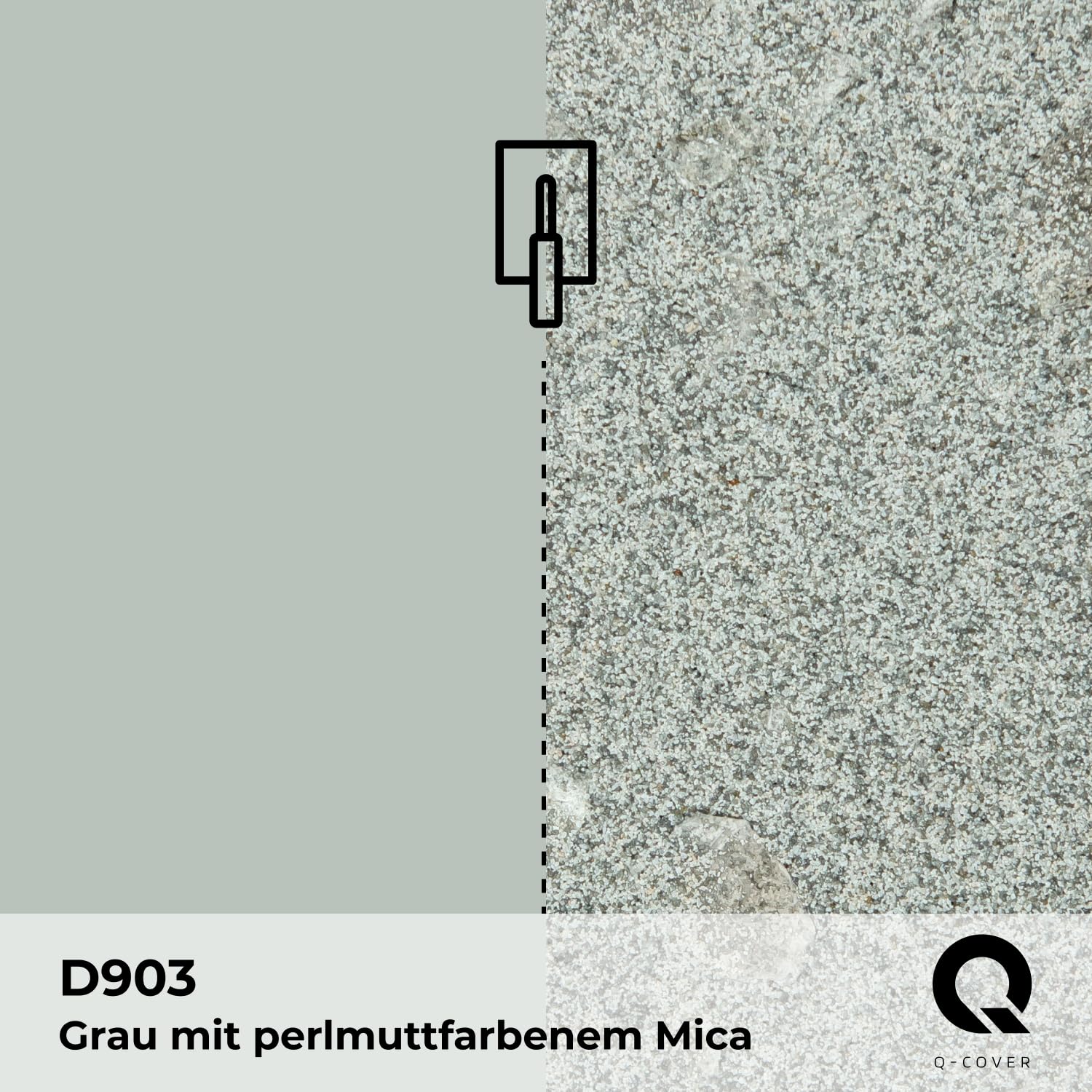 Quarzgrund für Dekorativer Putz mit Mica Grau D903 7,5KG | Acrylatdispersion Grundiermittel Innen & Außen für Wände und Decken Grundierung Schutz Mosaikputz ca. 0,3-0,4 KG/m2