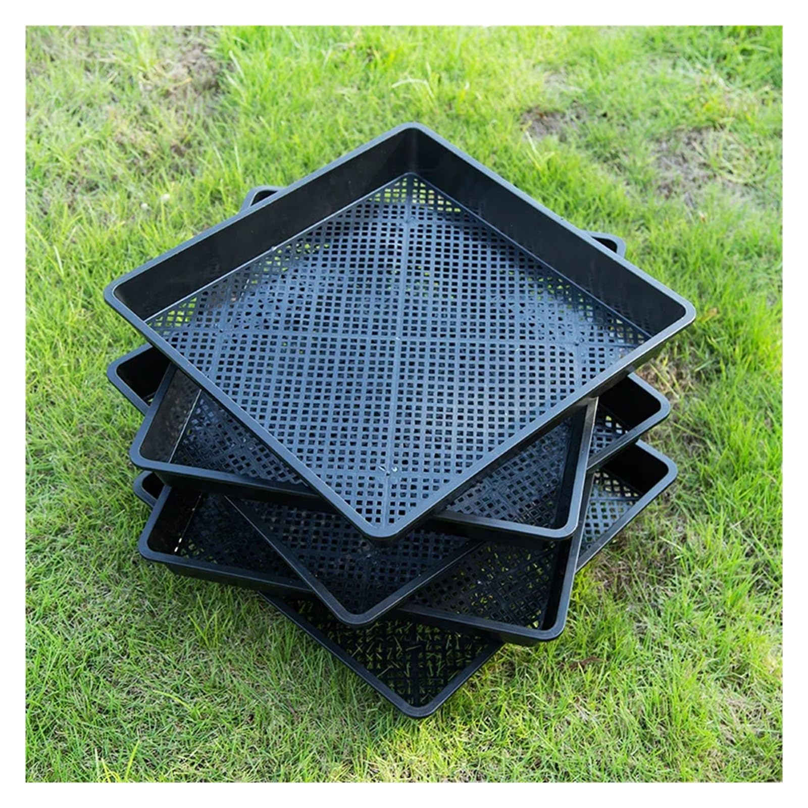 Plaque Semis Plateaux de semis carrés rectangulaires de Jardinage à Effet de Serre for Les Plateaux de pépinière de Plantes de Dendrobium Maca de Germination-Fournitures de Jardinage(1pcs)