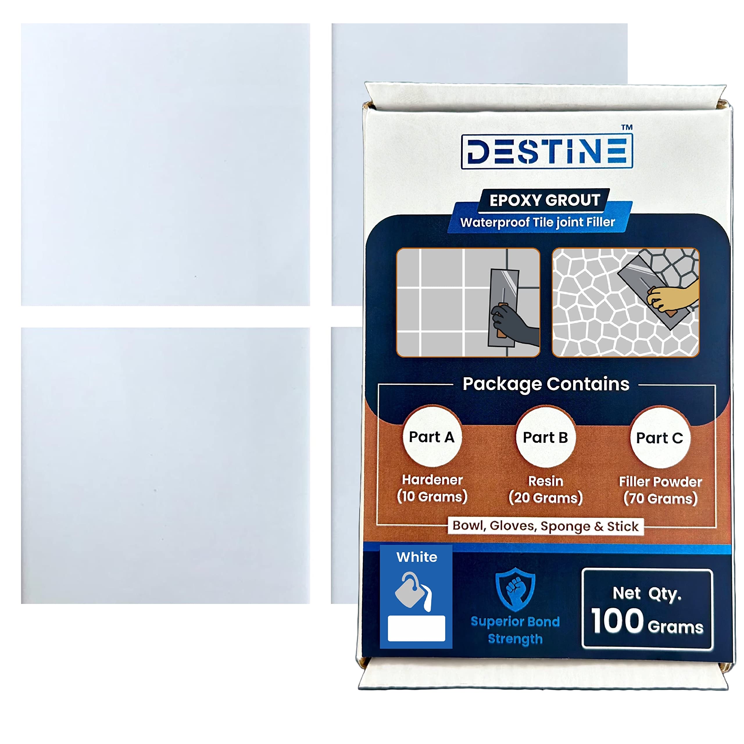 Buy DESTINE™ Epoxy Grout for Tiles (20 Colours) Tile GroutTile Joint