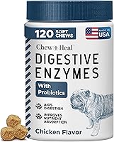 Vista 1 de Probióticos para perros con enzimas digestivas - 120 masticables suaves - Apoya el tracto digestivo saludable, ayuda a la absorción de nutrientes