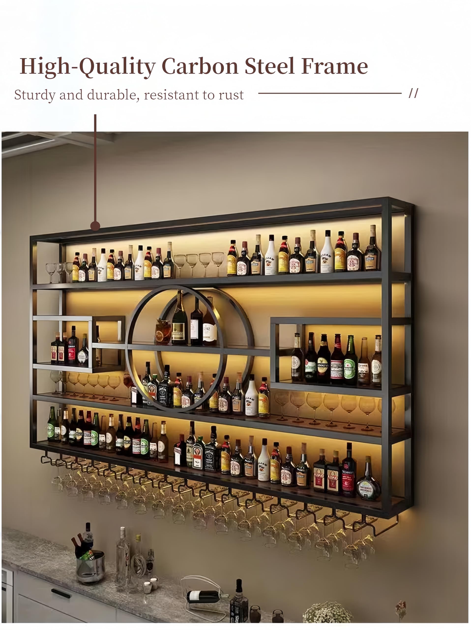 Wall Mounted Champagne Rack Vino Pins Magnum (wall Mounted Wine