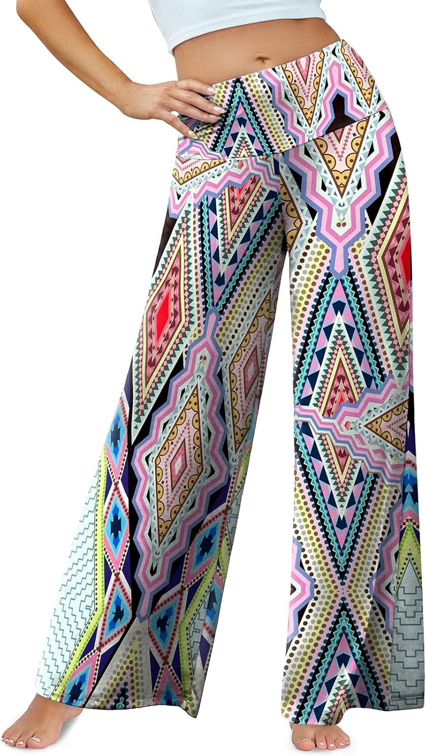 Arolina Women's Stretchy Wide Leg Palazzo Lounge Pants Casual Comfy High Waist Palazzo Pants - Image 2