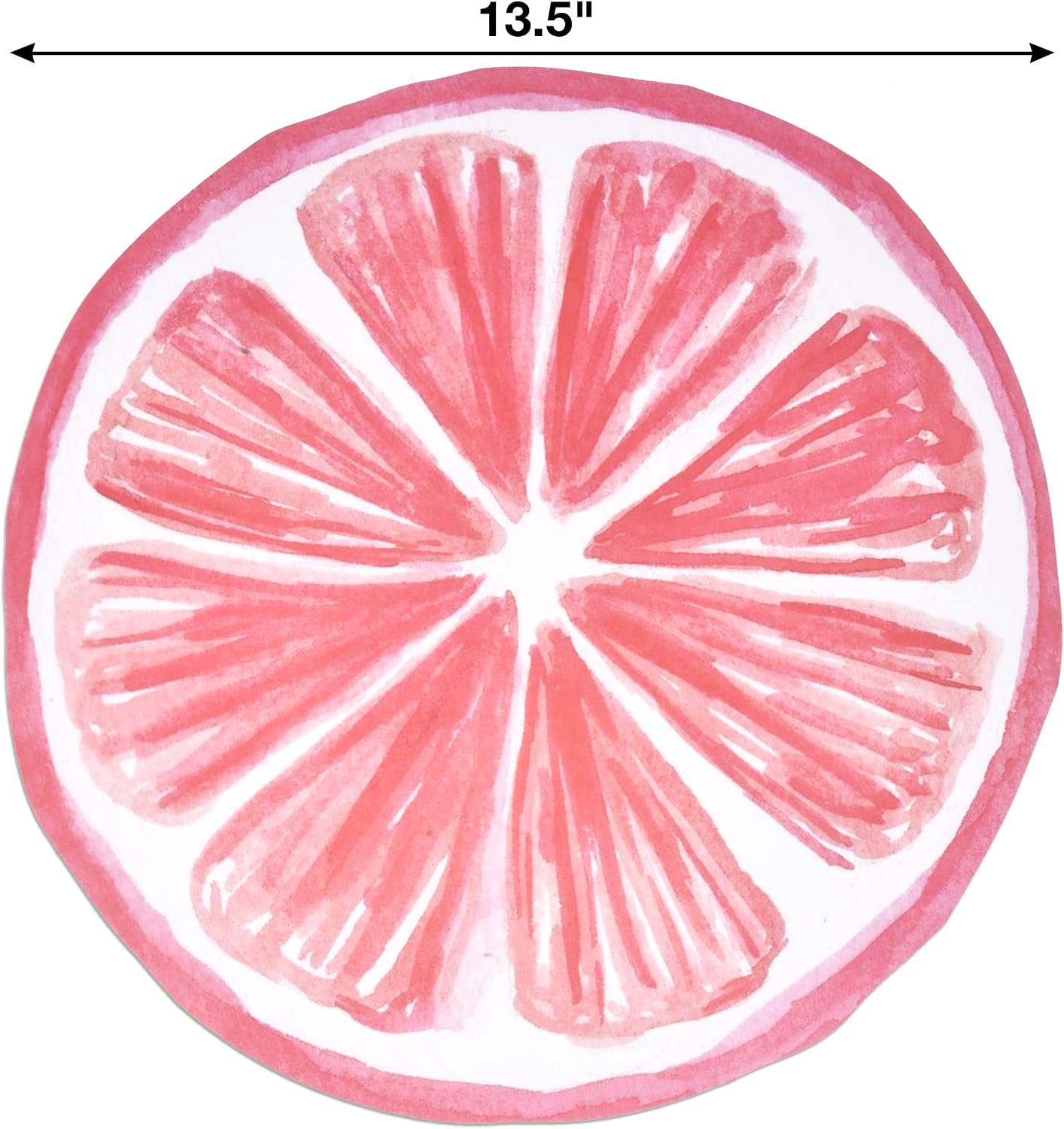 Gift Boutique Disposable Round Citrus Fruit Paper Place Mats 60 Pack 13.5" Summer Tropical Fruits Slices Lemon Lime Orange Grapefruit Coated Table Mat for Spring Dinner Picnic BBQ Supplies Decor