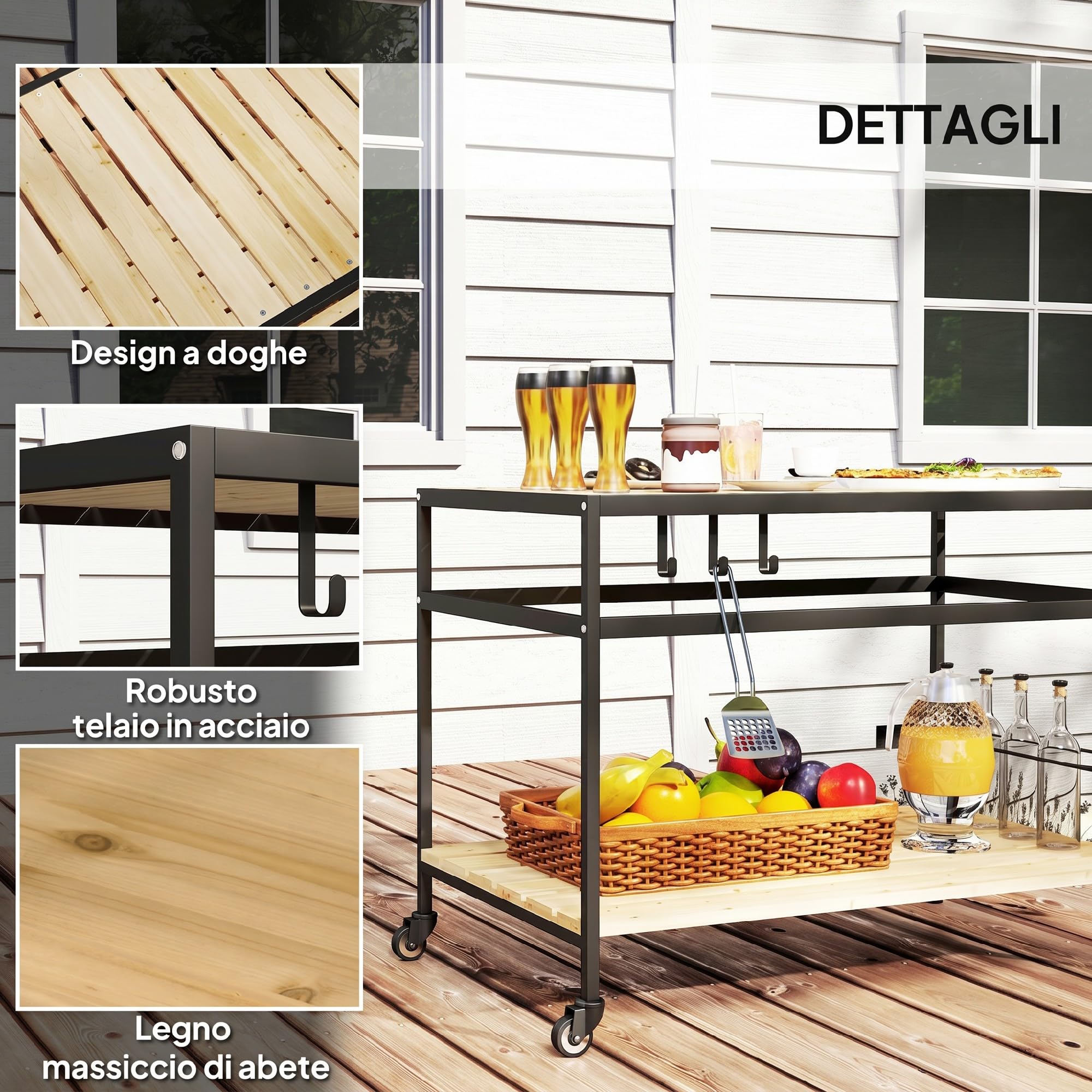 Outsunny Set Bistrò 3 Pezzi con 2 Sedie da Giardino e Tavolino Rotondo | Set Tavolo e Sedie da Giardino in Alluminio, per Patio, Cortile, Esterno, Nero