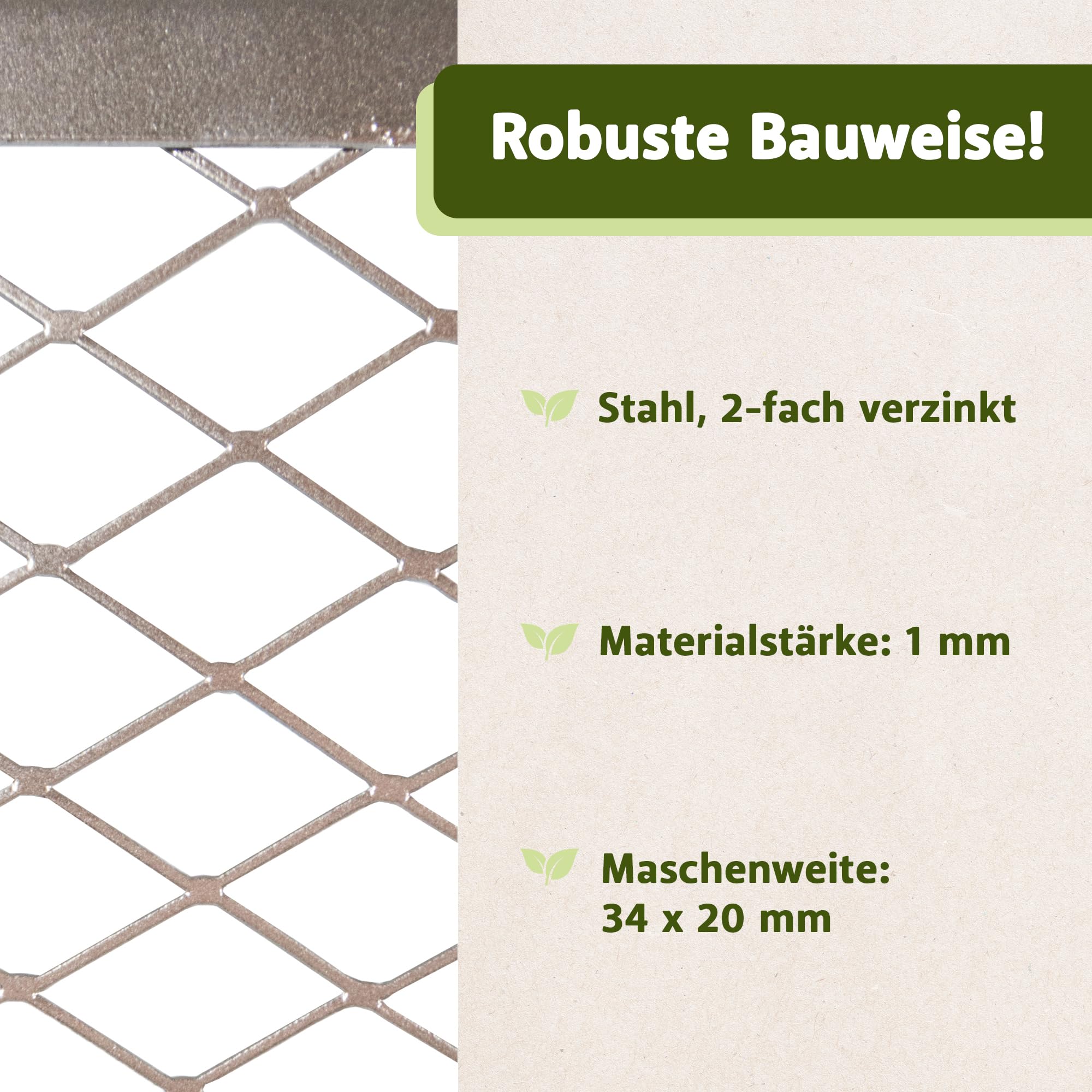 NATIV Garten Komposter 100x100x75 cm mit Bodengitter, Metallkomposter mit 750 Liter Volumen, Drahtkomposter für eigenen Kompost, Metall Komposter als Kompostsieb nutzbar, Kompostierer für Komposterde