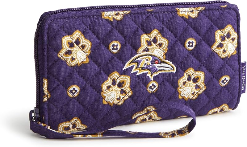 Vera Bradley Women's Cotton Front Zip Wristlet with RFID Protection