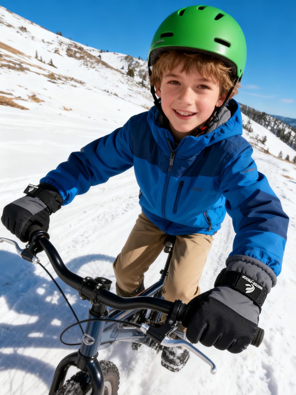 Kids Winter Gloves Waterproof Snow Ski Gloves for Boys Girls Warm Adjustable Accessories for Cold Weather - Image 5