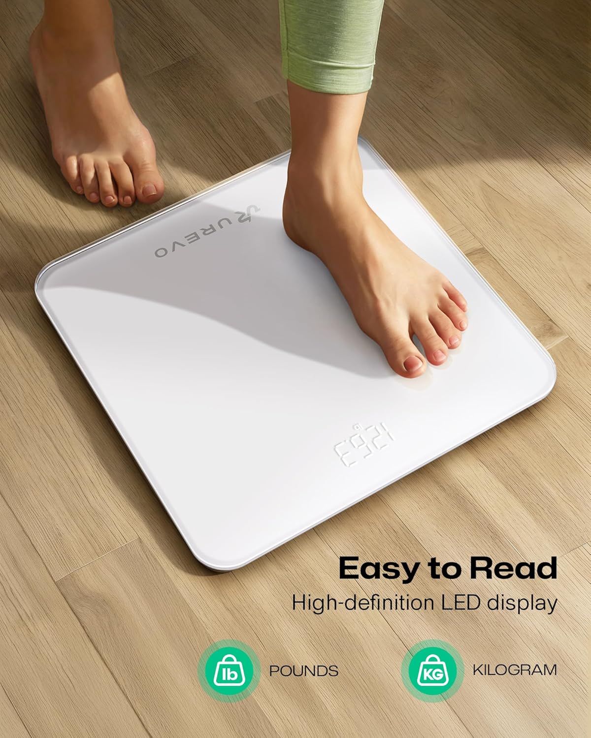 UREVO Walking Pad Treadmill + Smart Scale for Body Weight 4