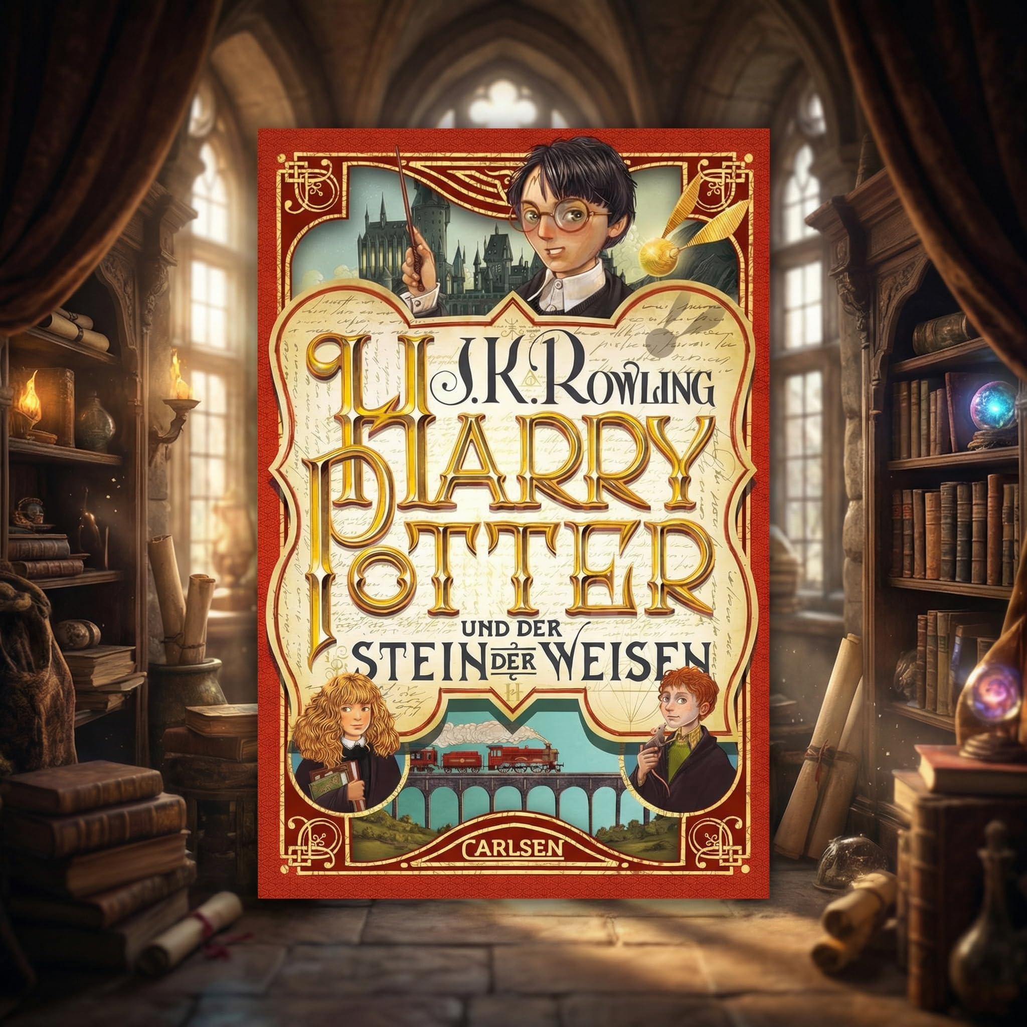 J. K. Rowling Harry Potter 20 Jahre Jubiläumsedition – Taschenbuch Bundle alle 7 Bände – komplette Romanreihe – inklusive Bertie Botts Bohnen 35g – magische Fantasy Bücher – Magie und Zauberei