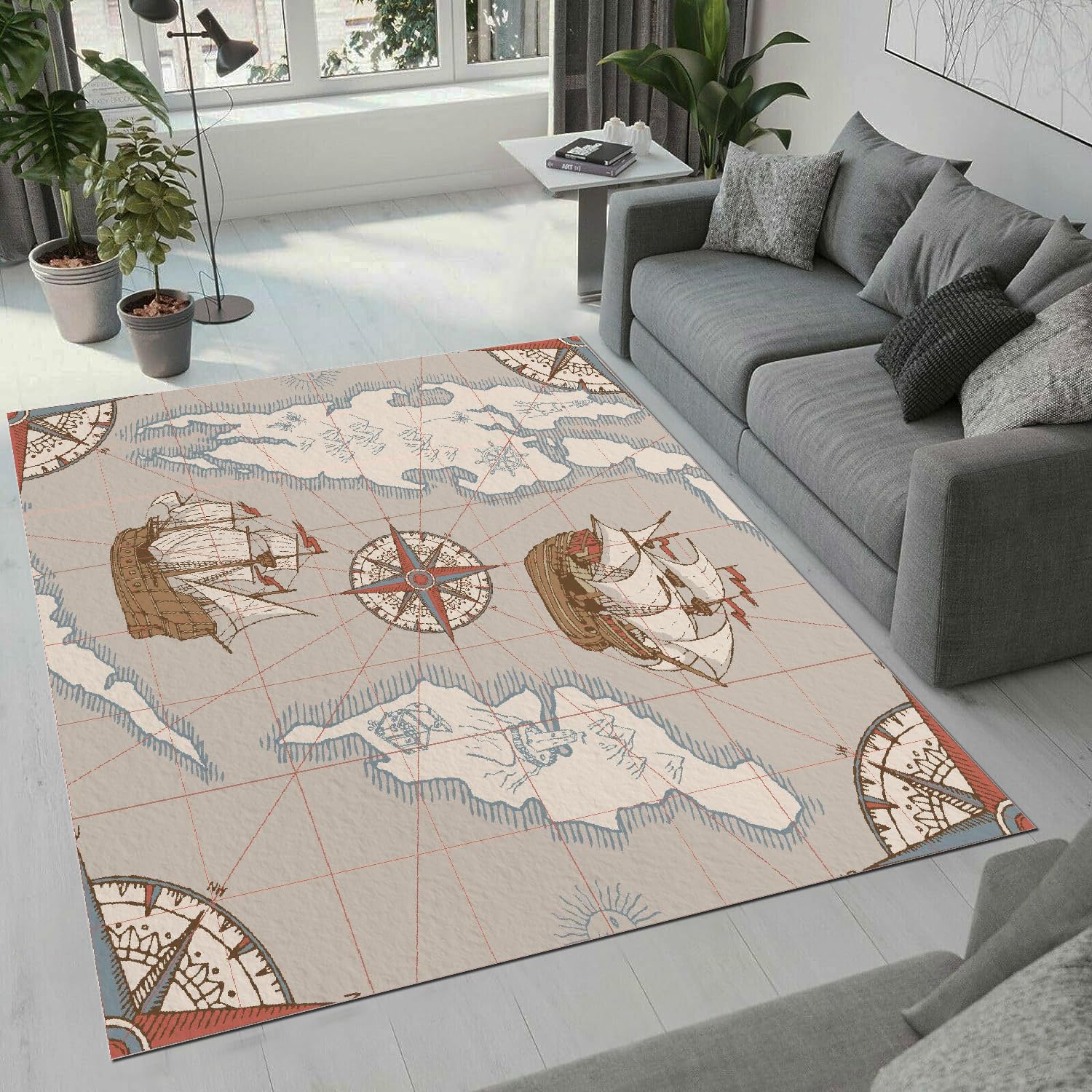 Tapis carte du monde pour chambre enfant et descente de lit douillette