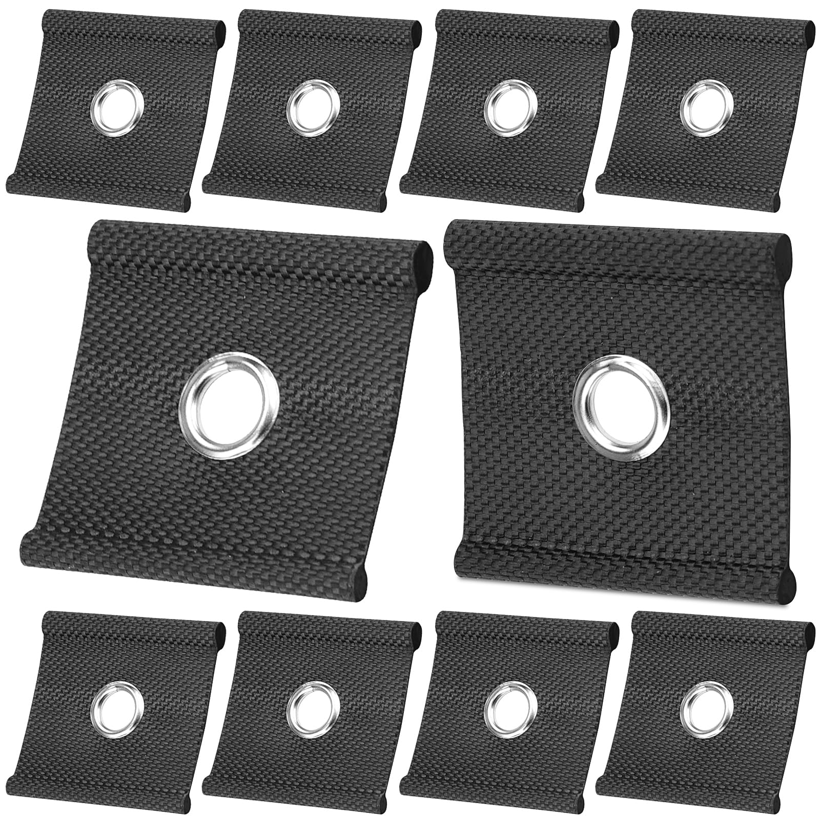 5 Kederösen Schwarz Für Kederschiene – D=7,5 Mm, Passend Für Kederband Und Vorzelte