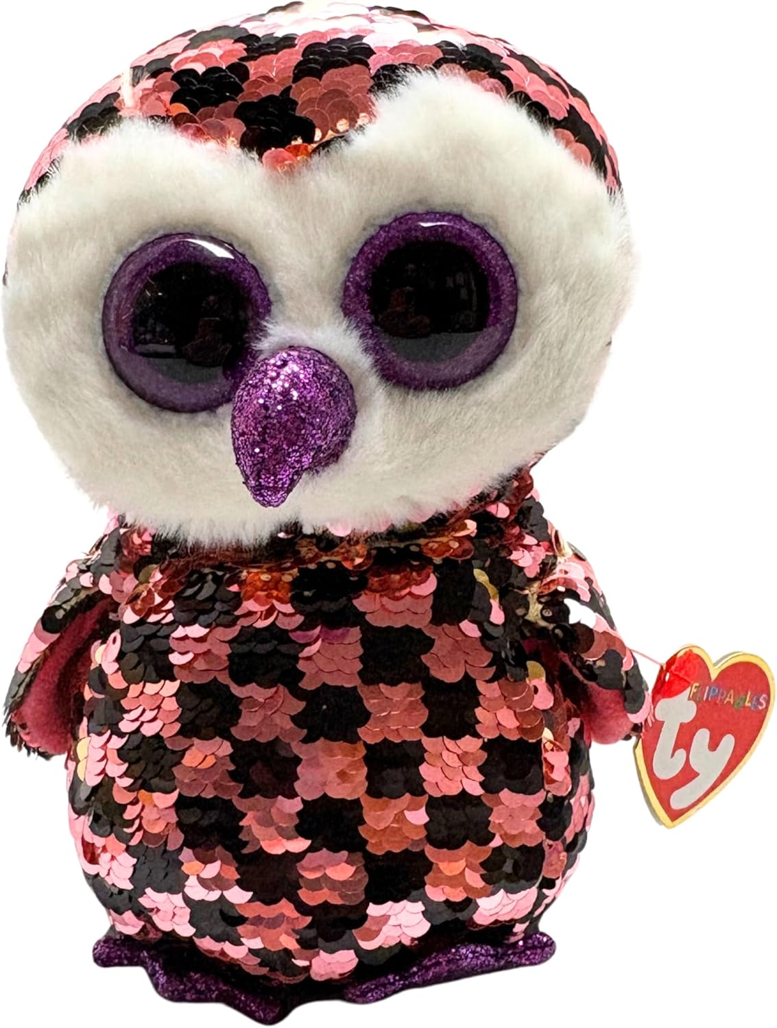Ty Toys Checks Owl Flippable - Med,Multicolored,23 cm