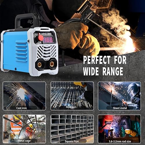 Miniatura 6 de Wanhong Mini sistema de soldadura 200A Stick ARC máquina soldadora eléctrica IGBT digital, cable de soldadura, máscara y guantes, uso doméstico