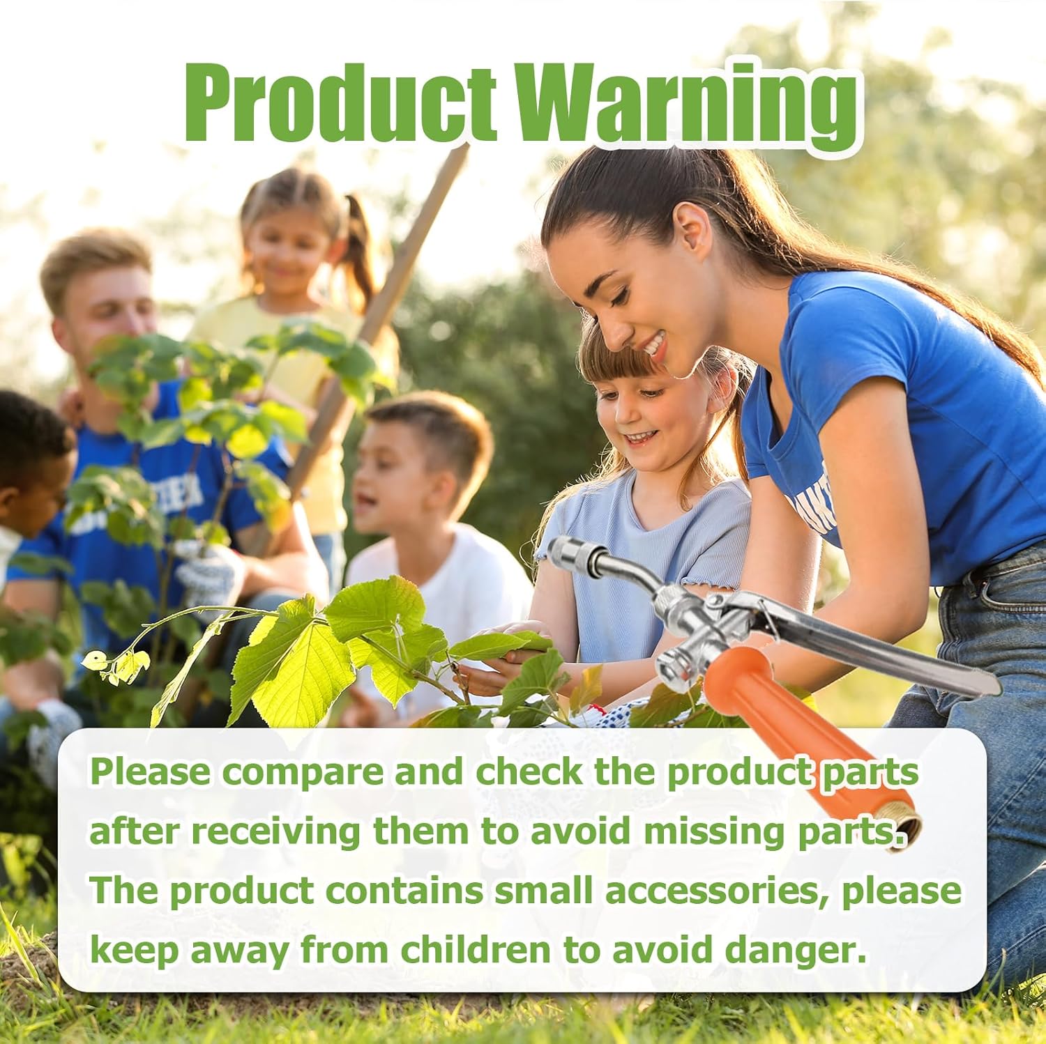 Replacement Sprayer Wand, 41 INCH All Metal Pump Spray Wand with Stainless Steel Extension Tubes, 1/4" 3/8" Brass Barbs & 3/4" Garden Hose Joint Parts for Lawn Plants Careing Watering