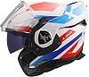 LS2, ADVANT X NOVA Modular Motorcycle Helmet White Blue Red