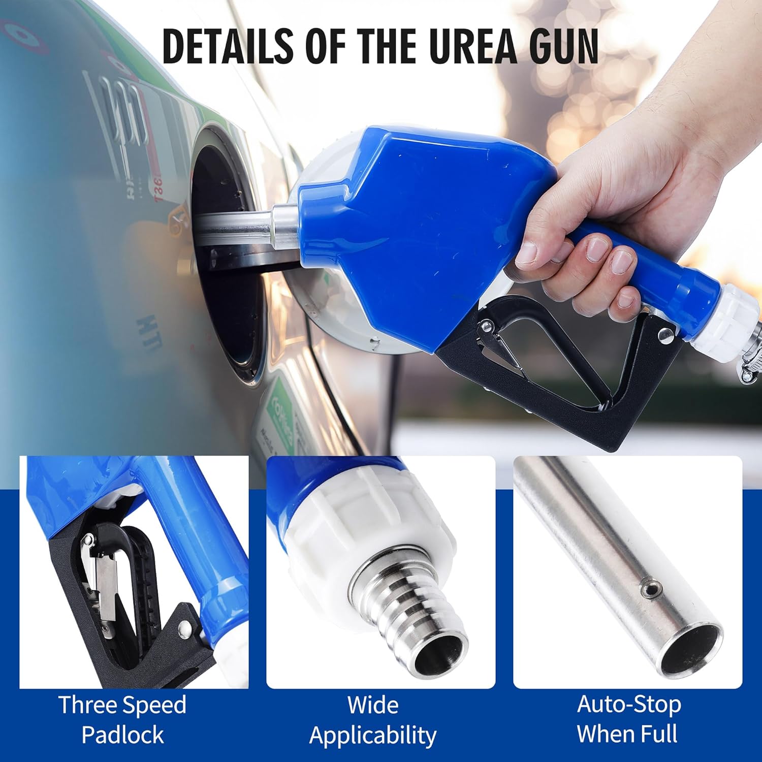 DEF Pump Kit 110V Electric DEF Transfer Pump – 10GPM/40LPM with Wall-Mounted Brackets、K24 External Thread Flowmeter, 20' Hose, Auto Nozzle & Connect Fittings, Urea Diesel Exhaust Fluid System