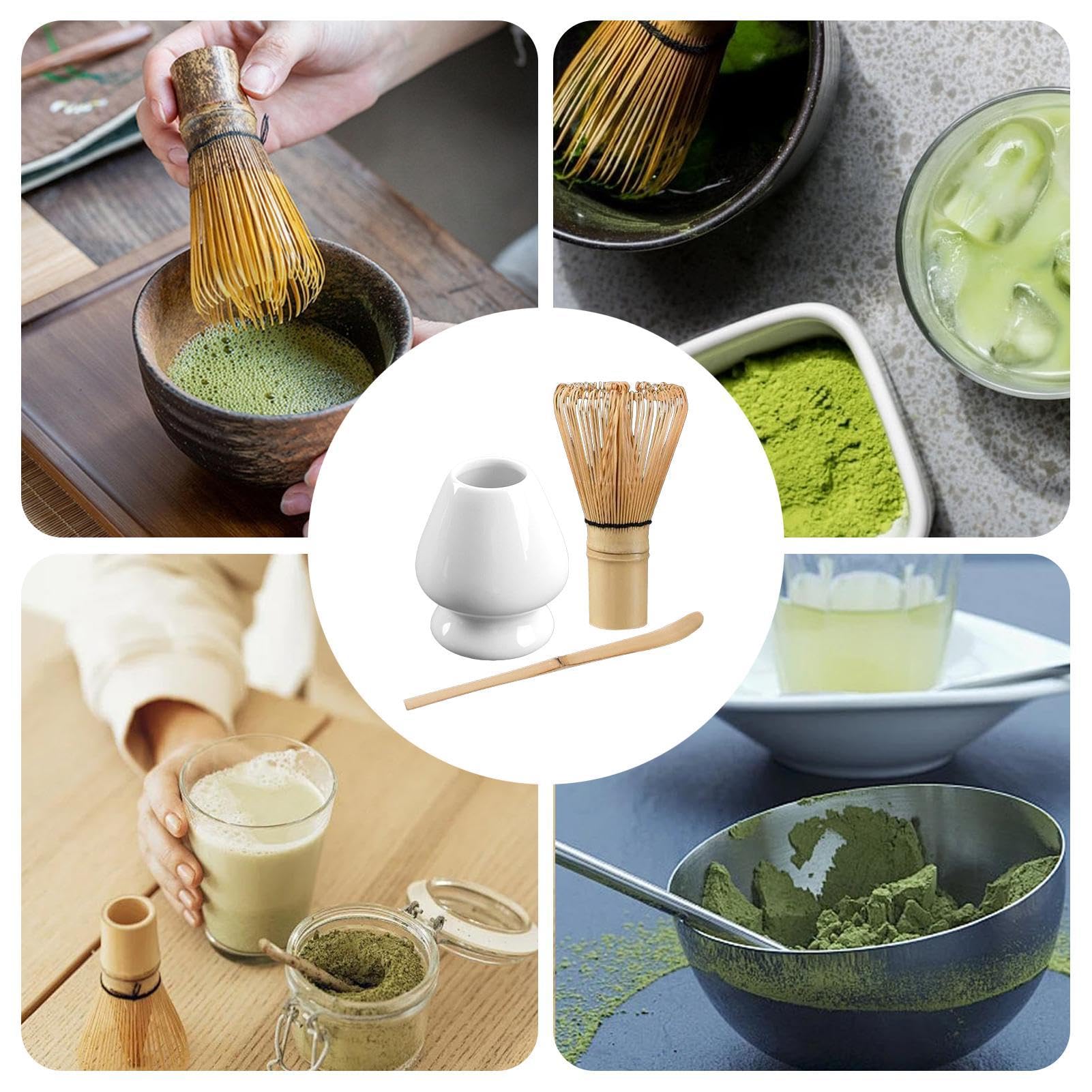 Set Matcha Japonais 7 Pièces - Bol, Fouet En Bambou, Cuillère, Passoire, Torchon - Cadeau Idéal Pour Amateur De Thé - 10